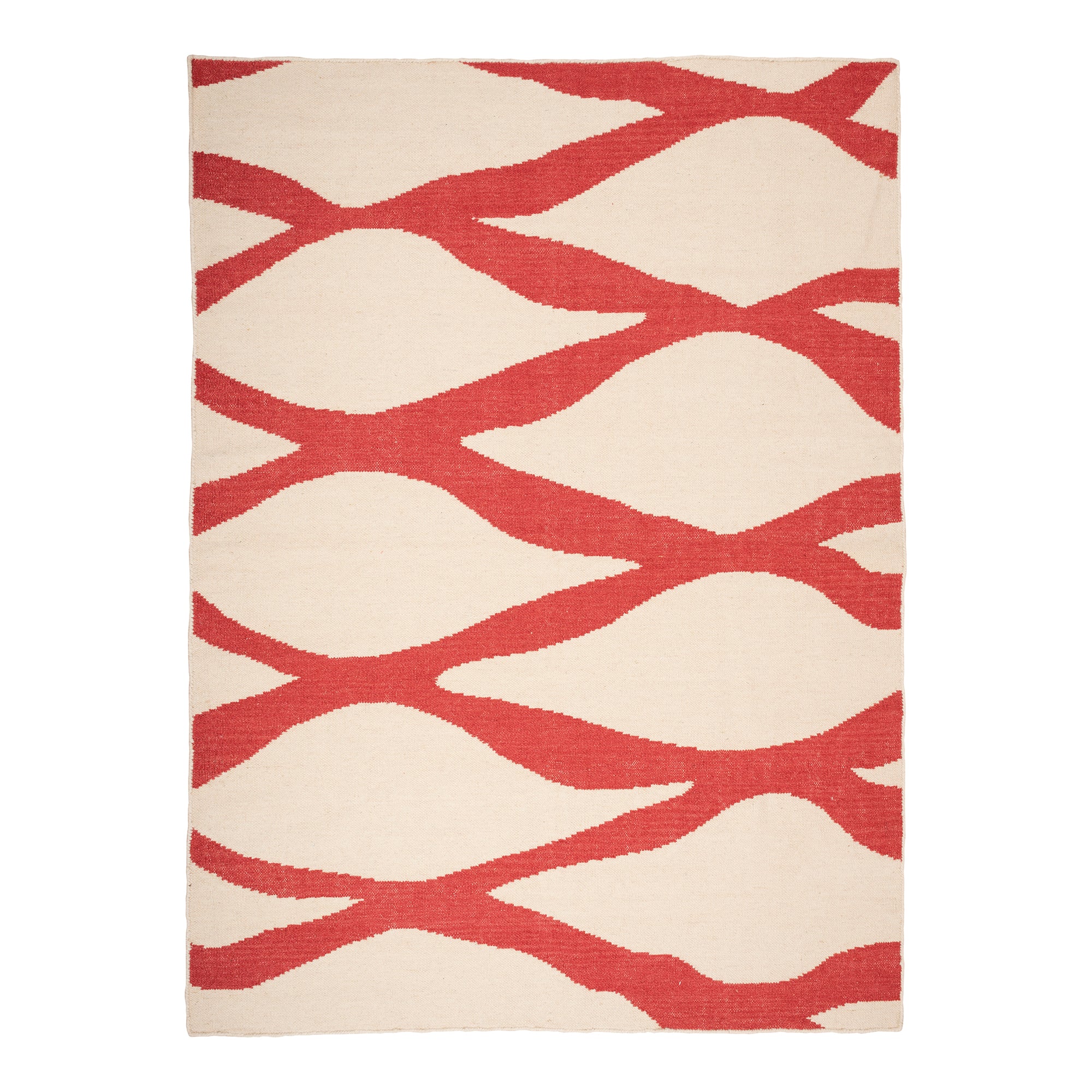 Ondula Rug in Brick Red