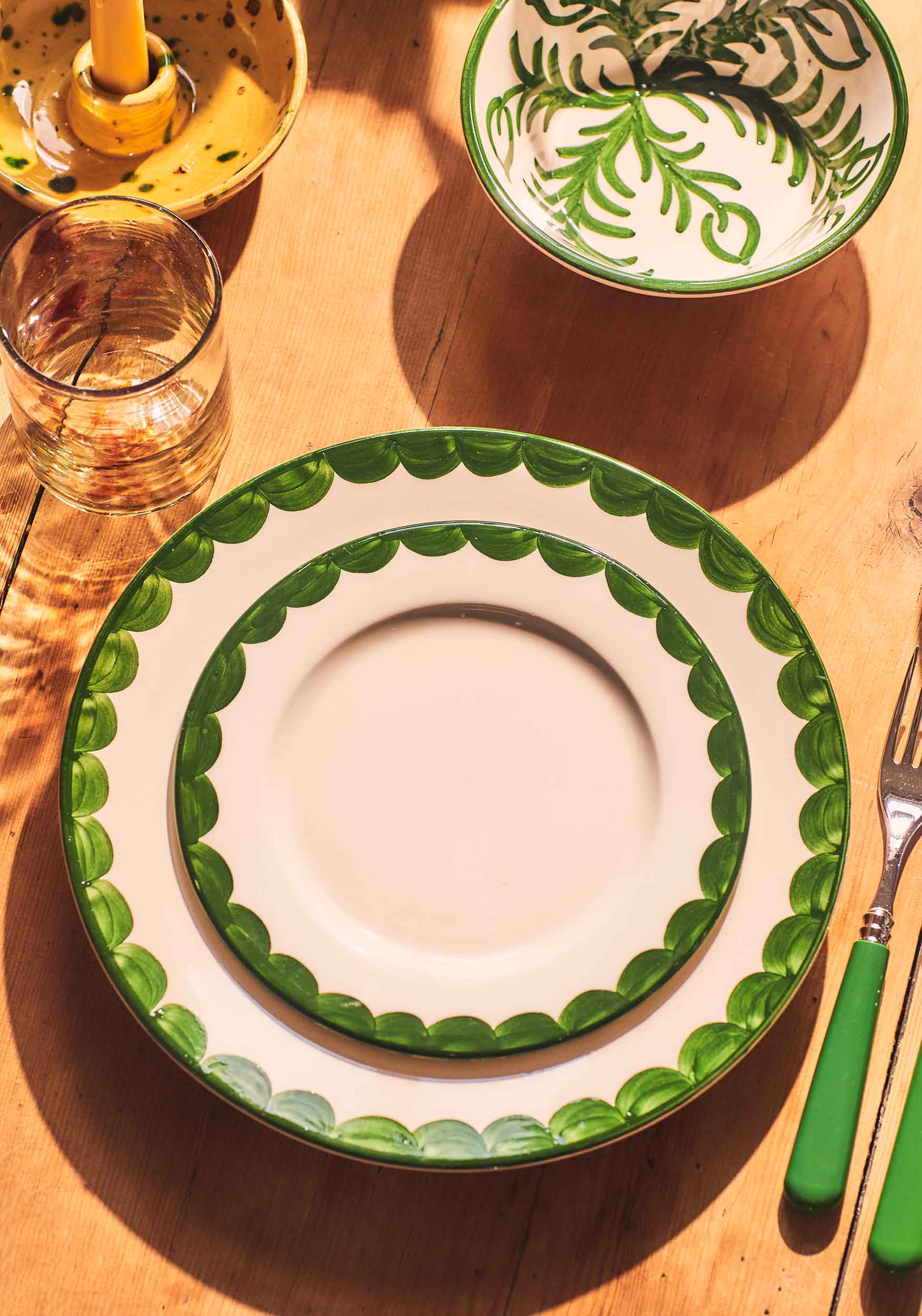 Green Knife and Fork Set