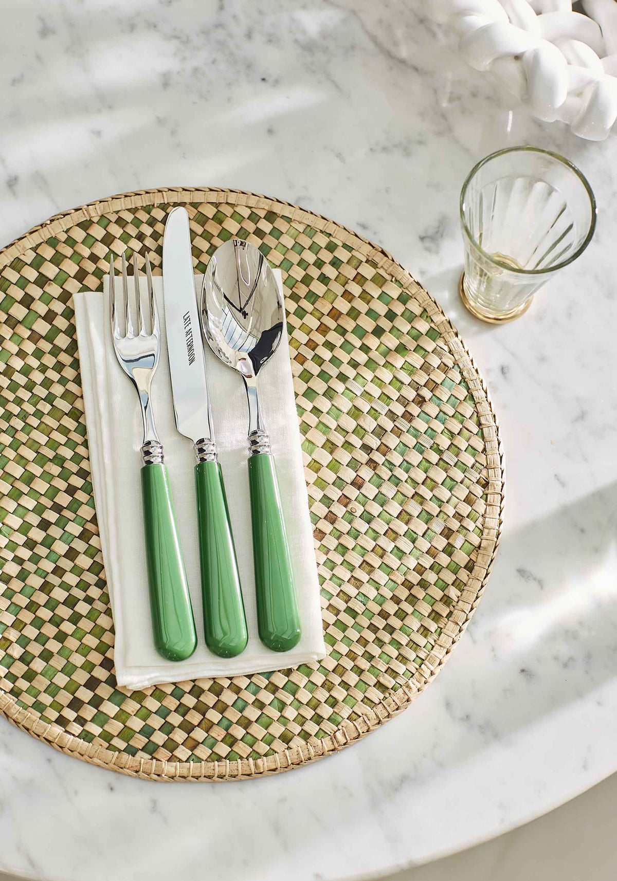 Green Dessert Spoons | Set of 2