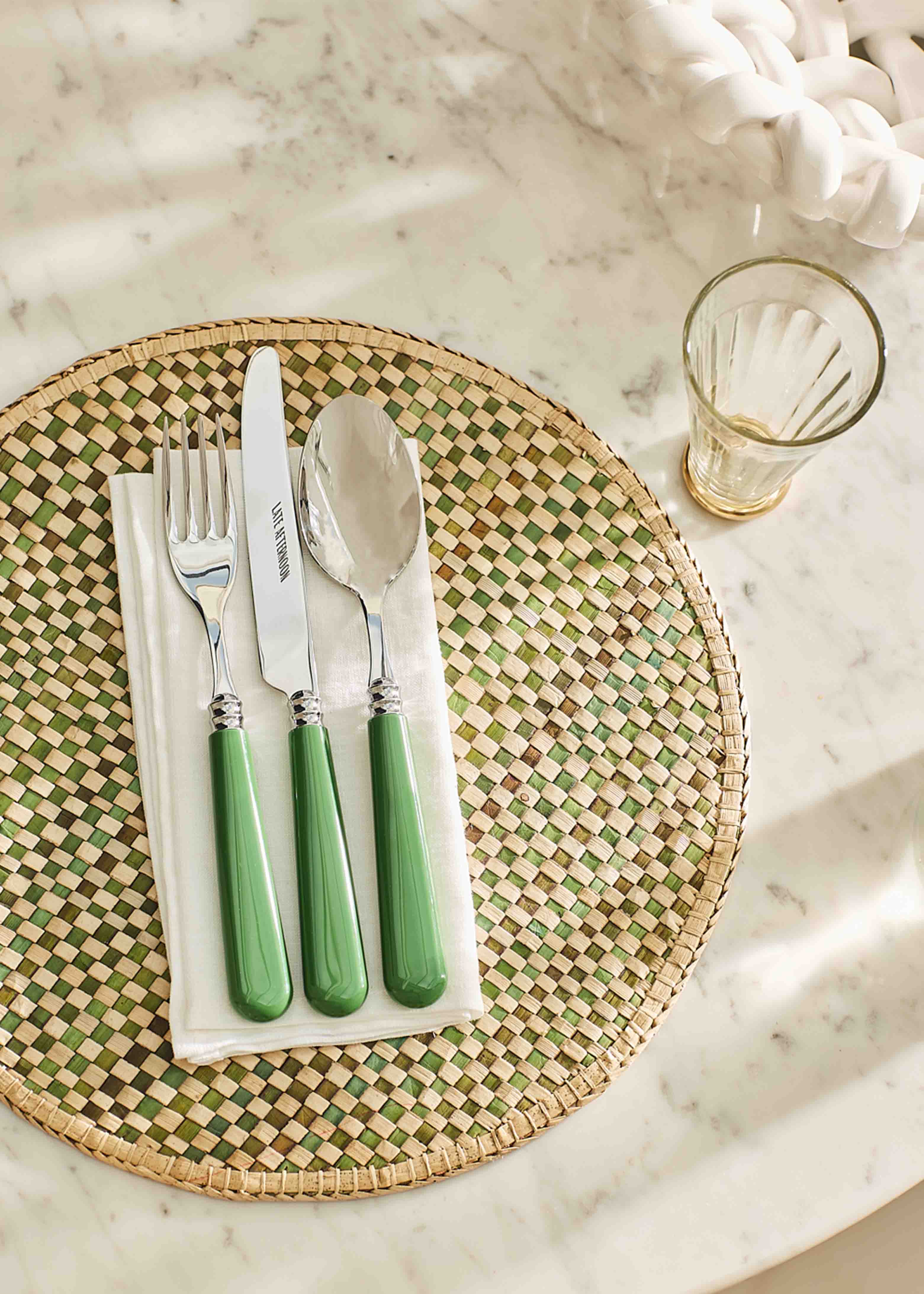 Green Knife and Fork Set