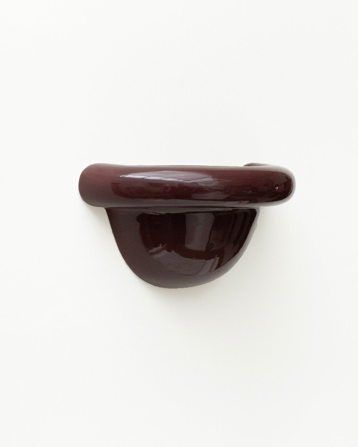 Redonda Uplight Ceramic Sconce Wall Light, Burgundy