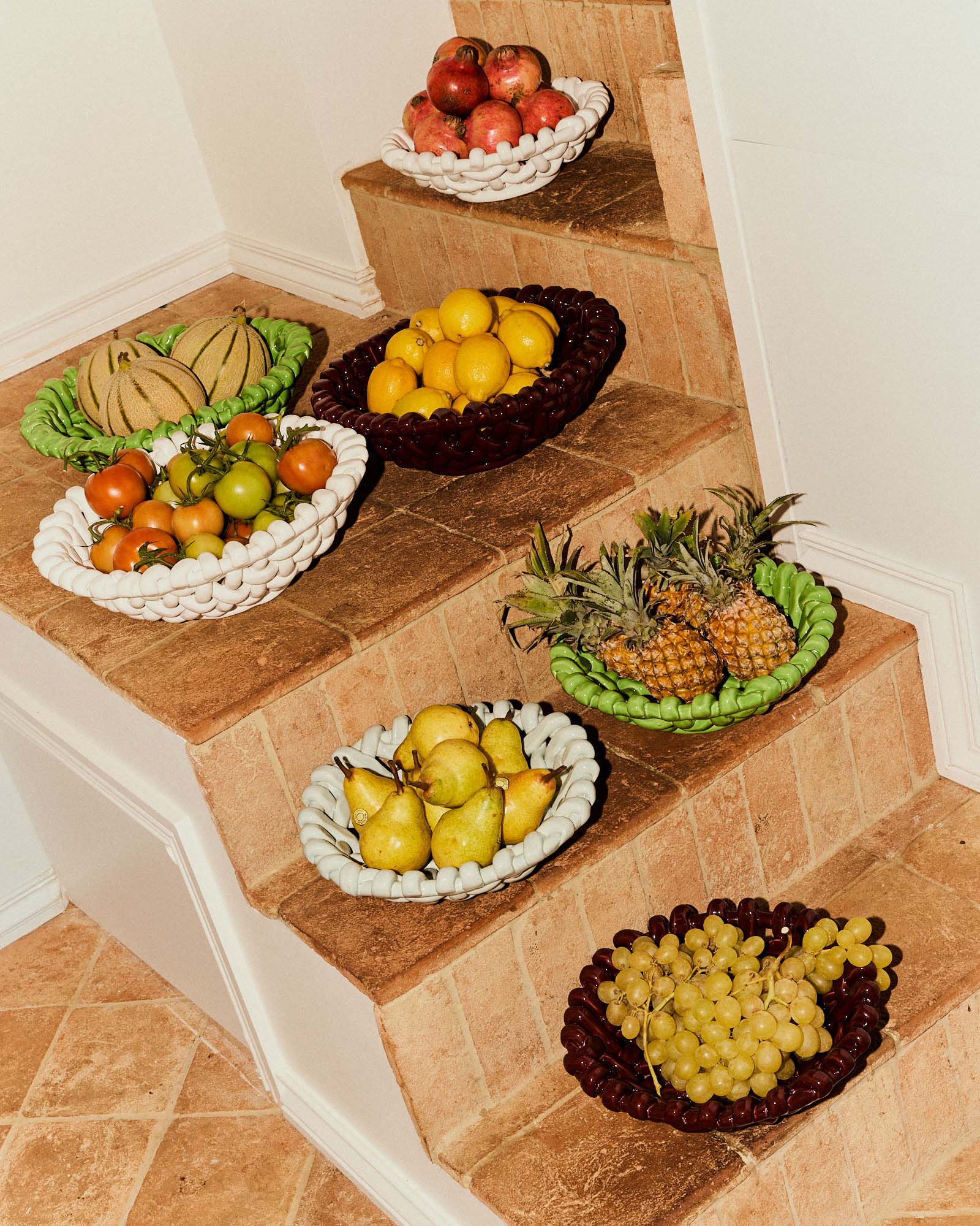 White Basketweave Bowl