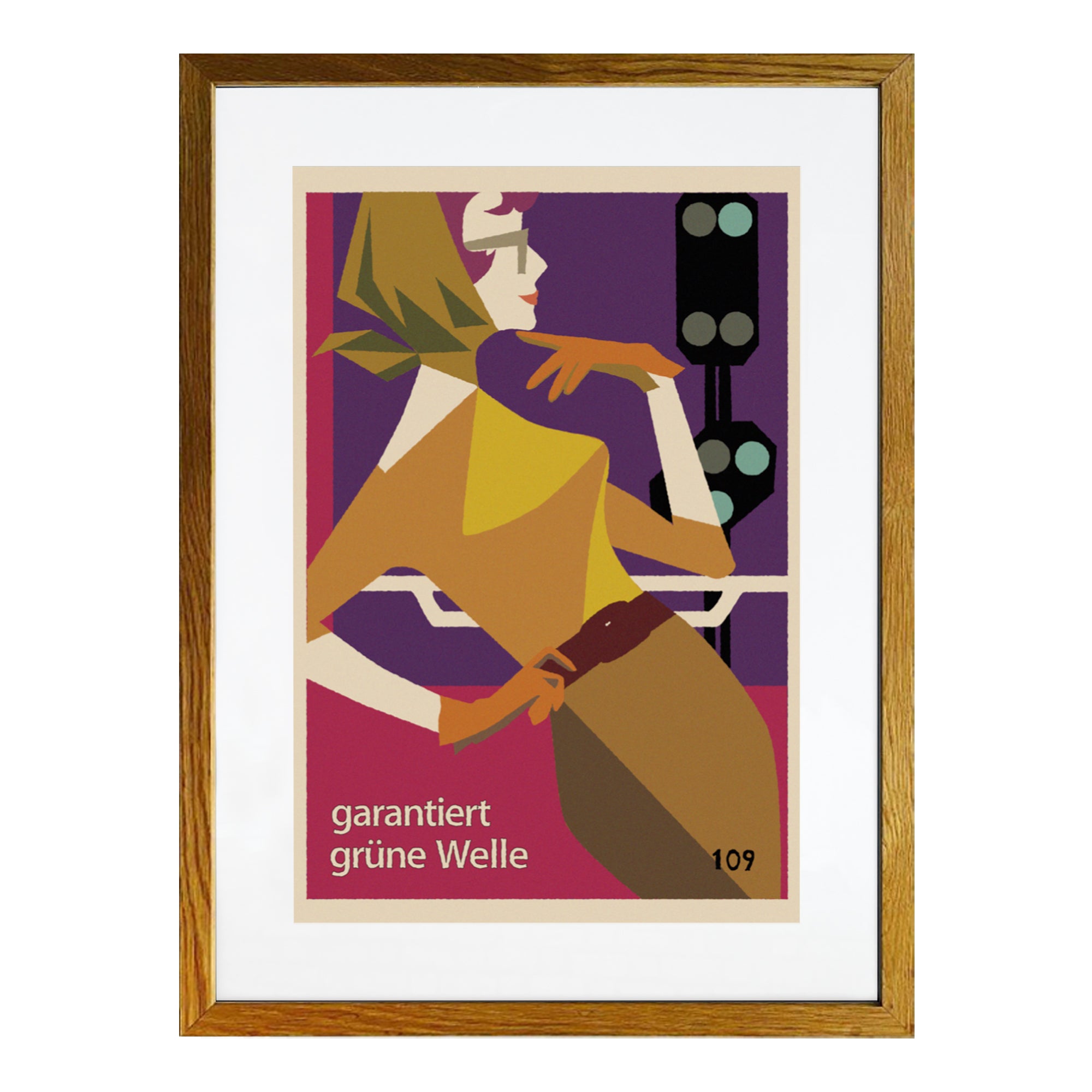 Leaning Lady Framed Matchbox Label Print