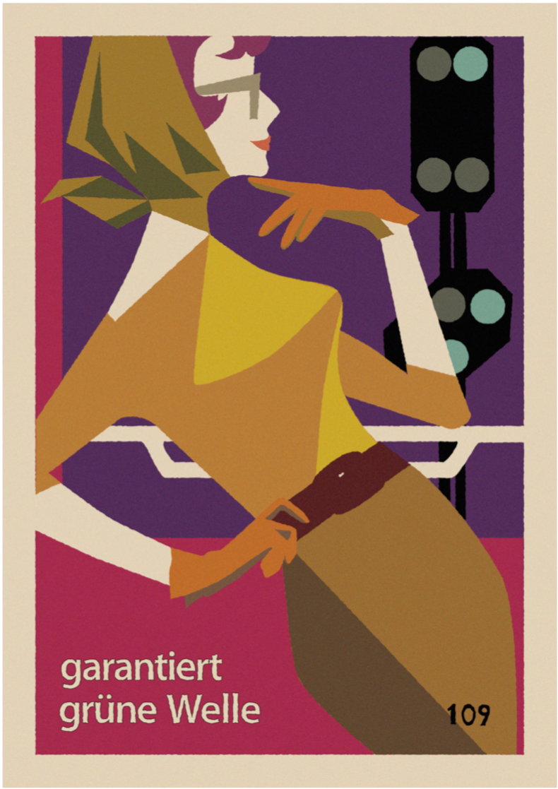 Leaning Lady Framed Matchbox Label Print