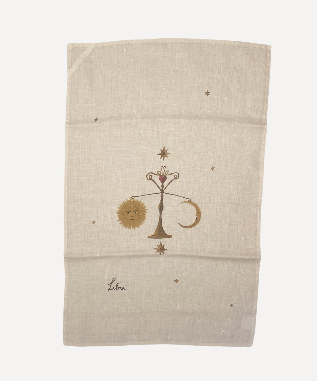 Zodiac Linen Tea Towel - Libra