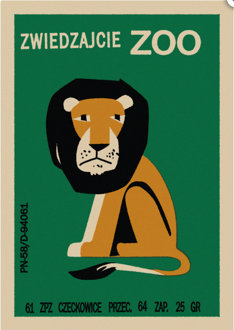 Lion Matchbox Label