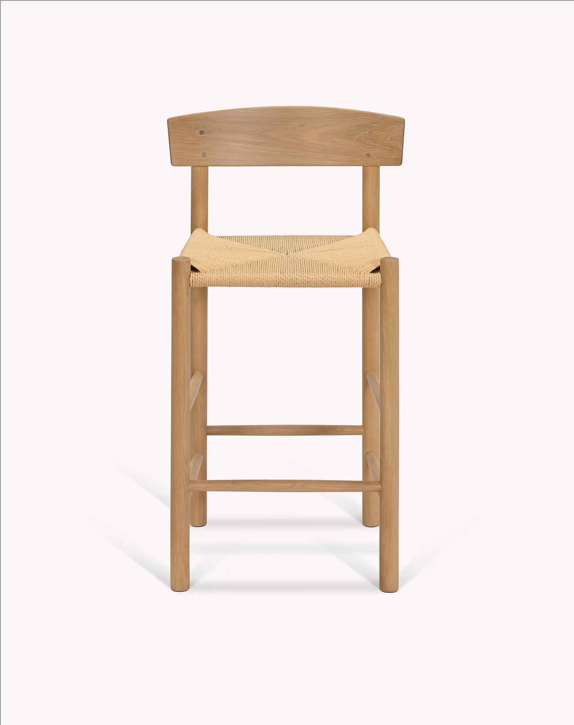 Longworth Bar Stool With Back Natural