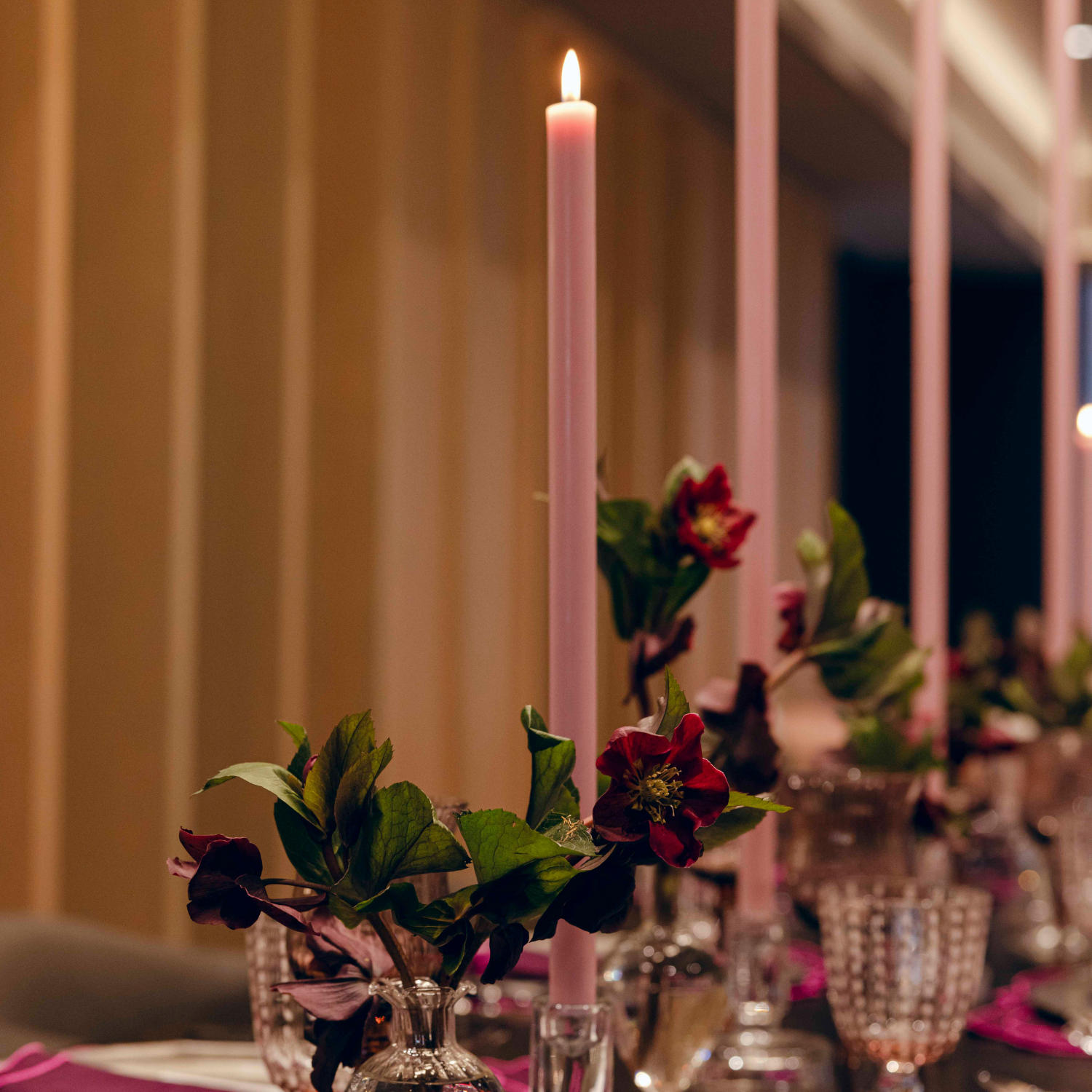 Dusty Lilac Tapered Candle Pair