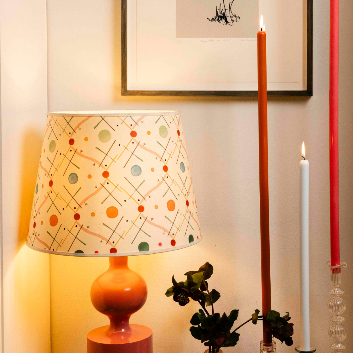 Terracotta Tapered Candle Pair