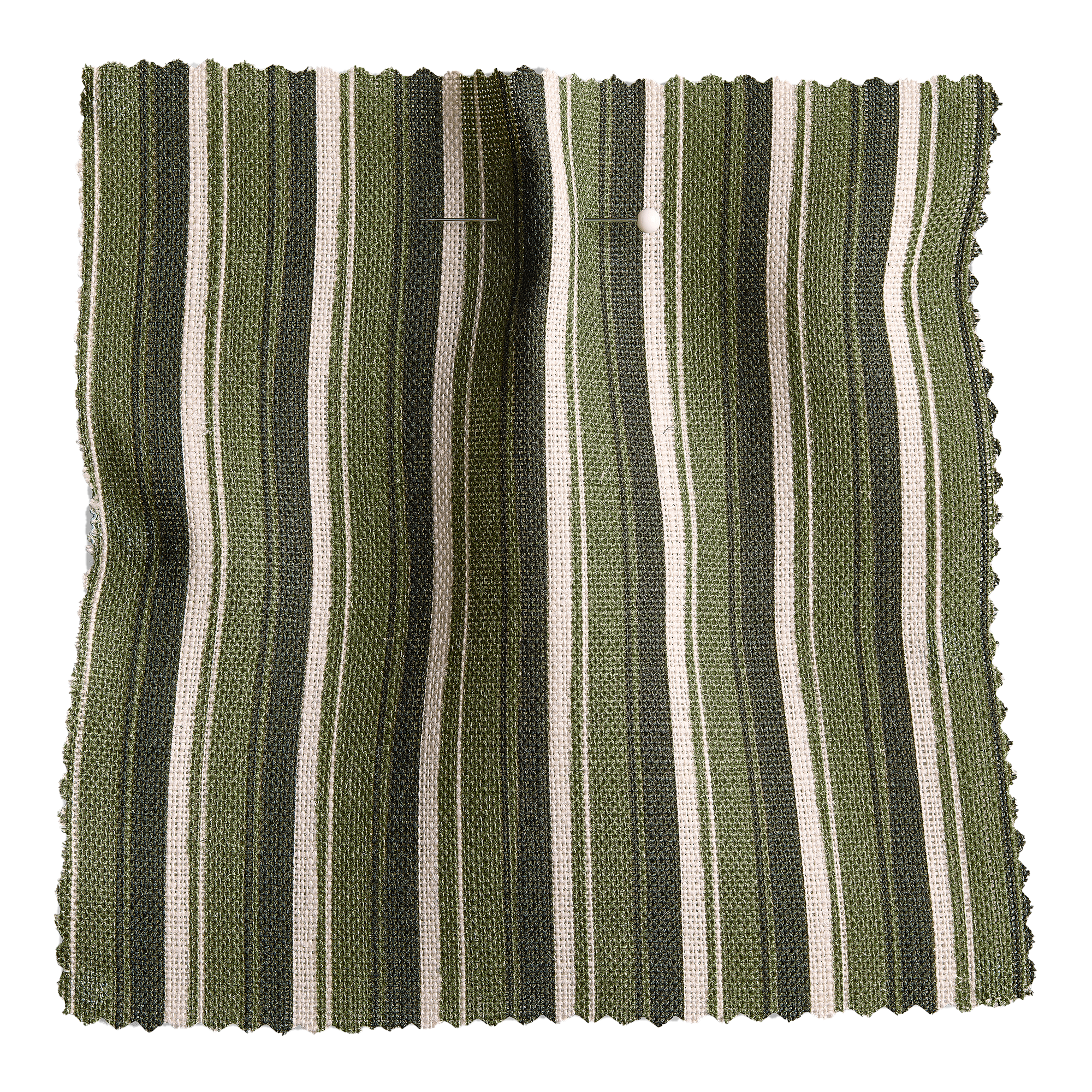 Modern Ticking Stripe Fabric | Pine Needle