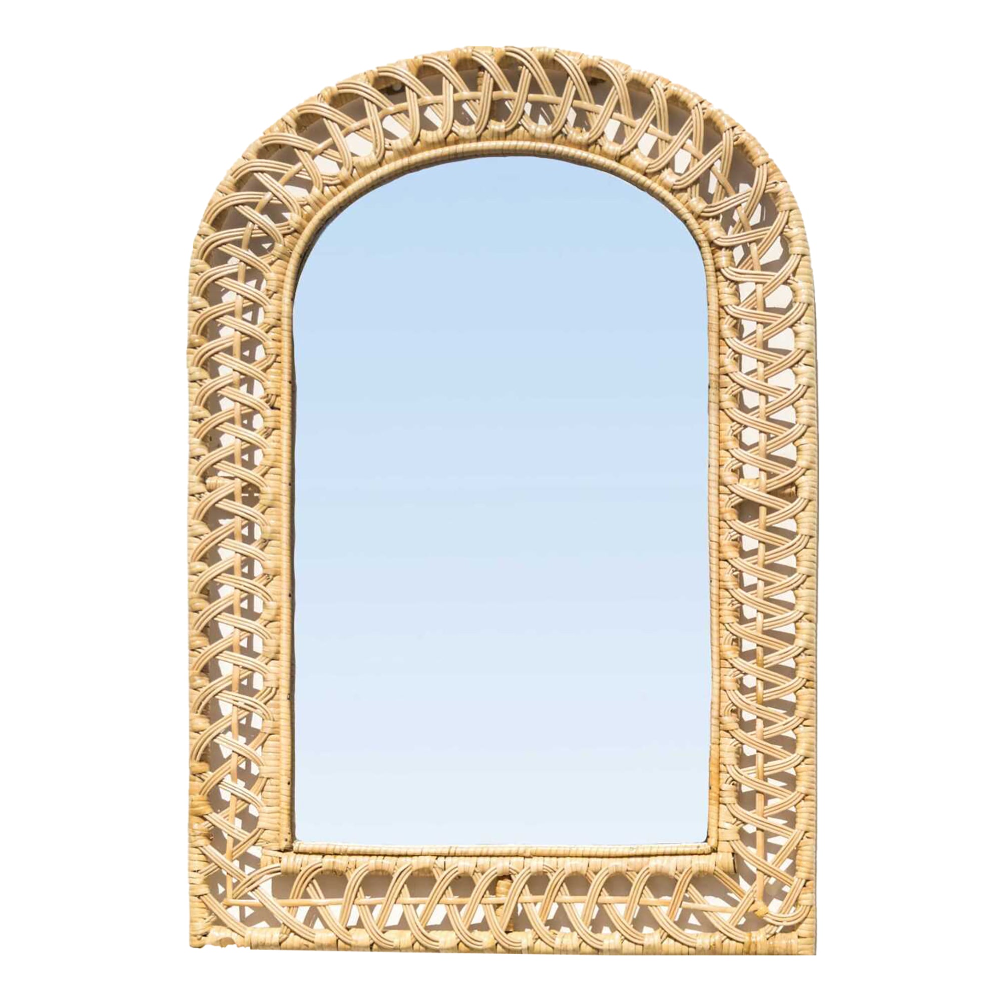 Royal Arch Rattan Mirror