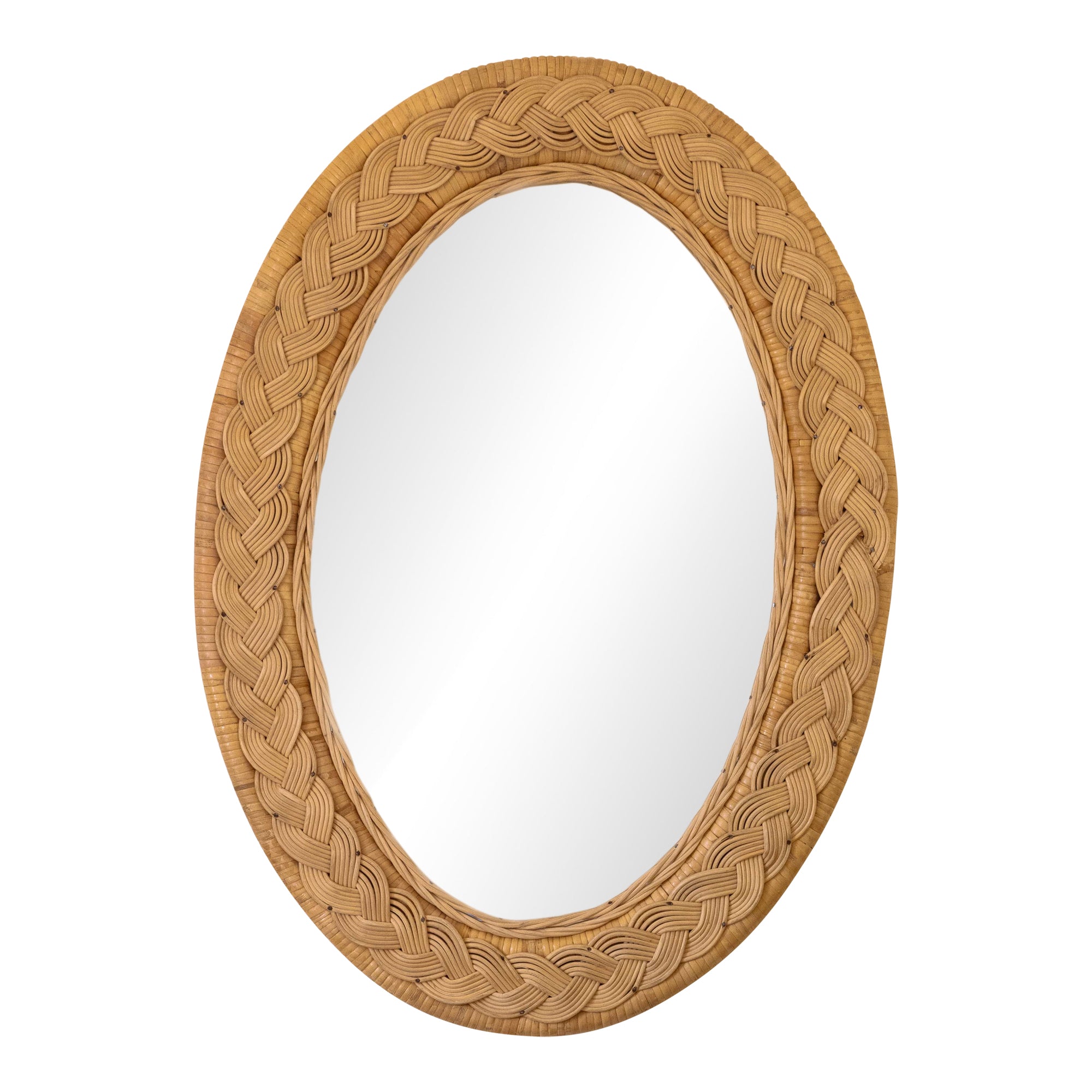 Serena Oval Rattan Mirror
