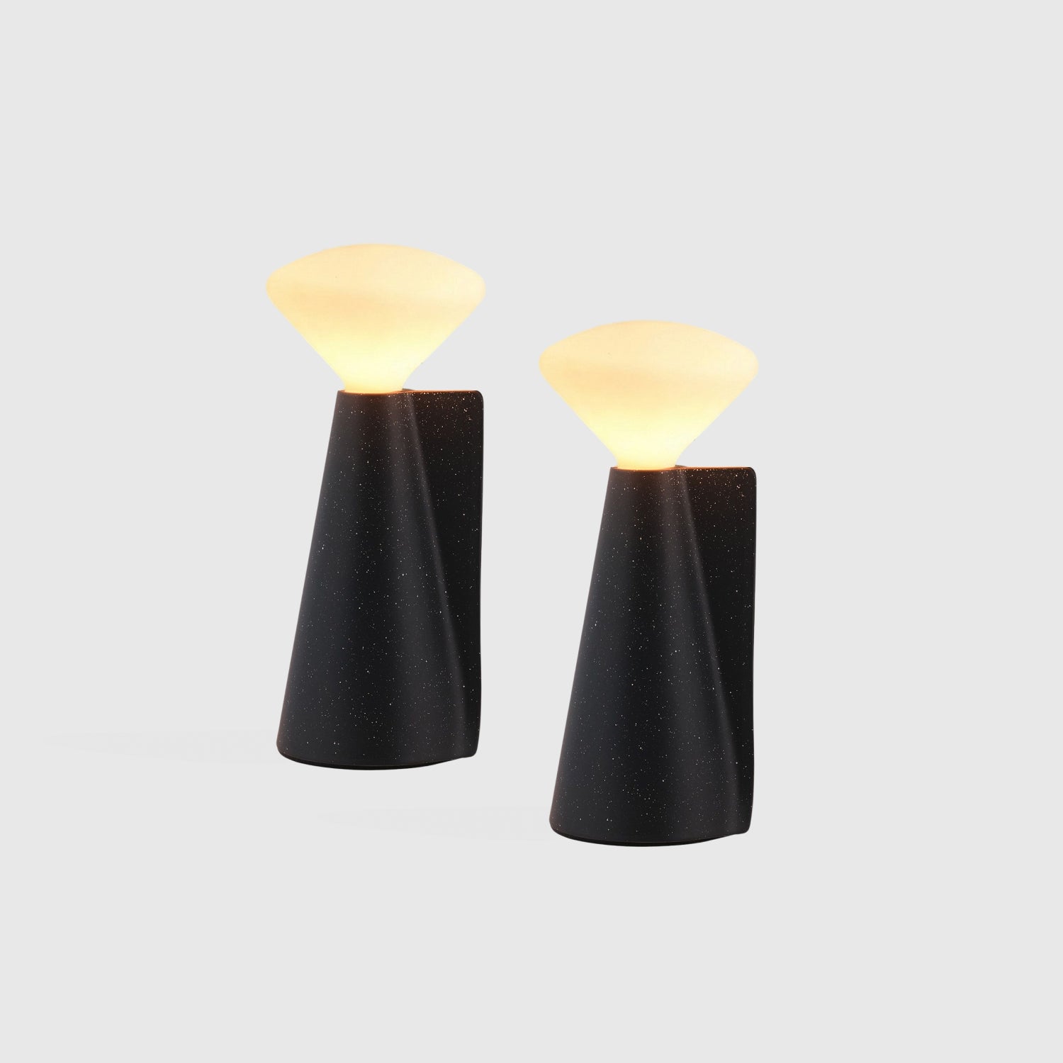 Mantle Portable Lamp in Granite Black - Set of 2