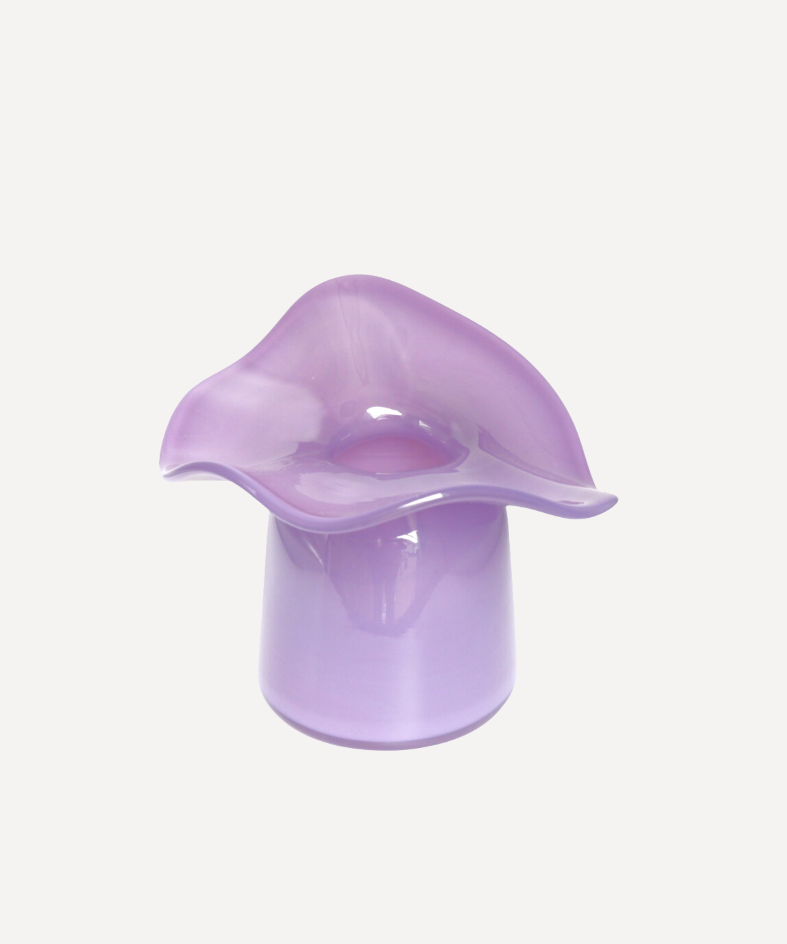 Marla Primrose Medium Handmade Glass Ruffle Bud Vase – Lilac Purple