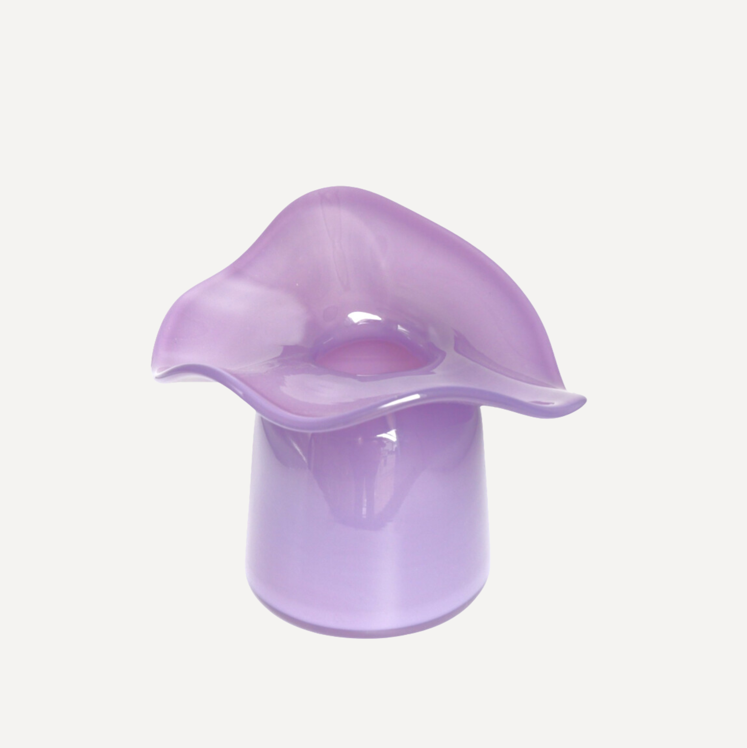 Handmade Glass Ruffle Bud Vase | Lilac