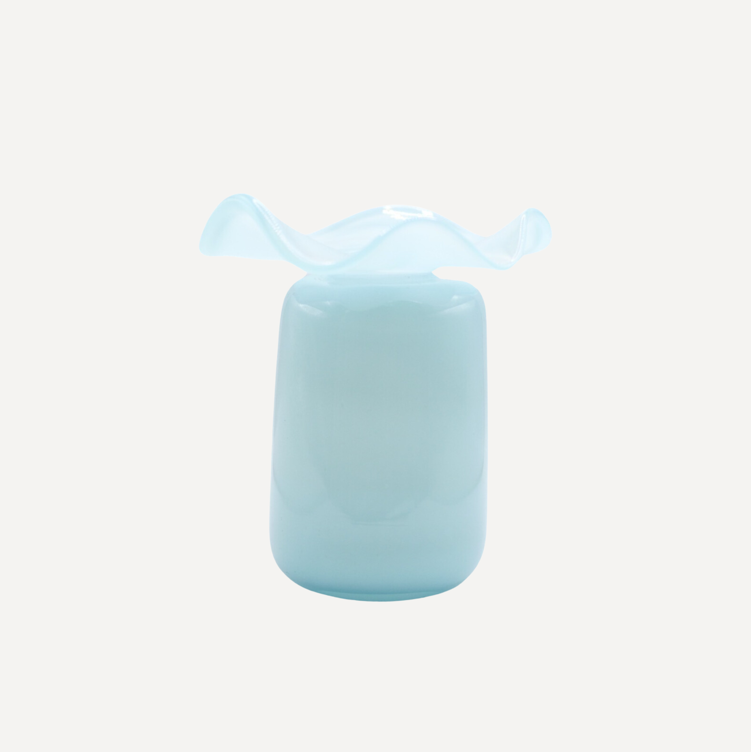 Handmade Glass Ruffle Bud Vase | Blue