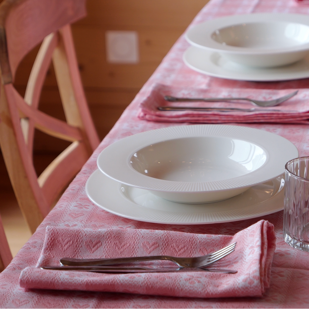 Pink Alpine Chalet Cotton Gingham Napkin | Set of 4