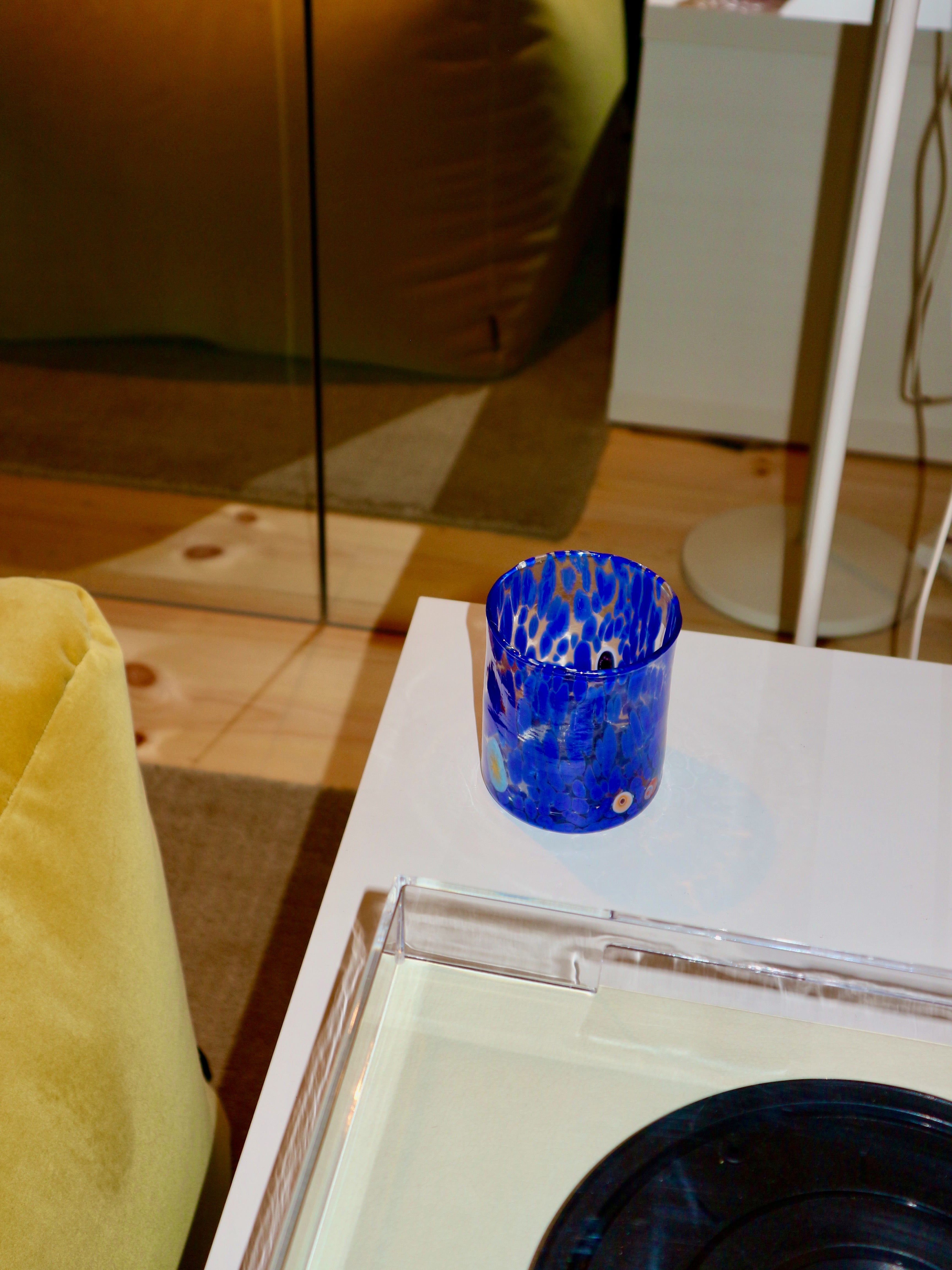 Marla Primrose Blue Murano Glass Tumbler – Handblown Venetian Glassware