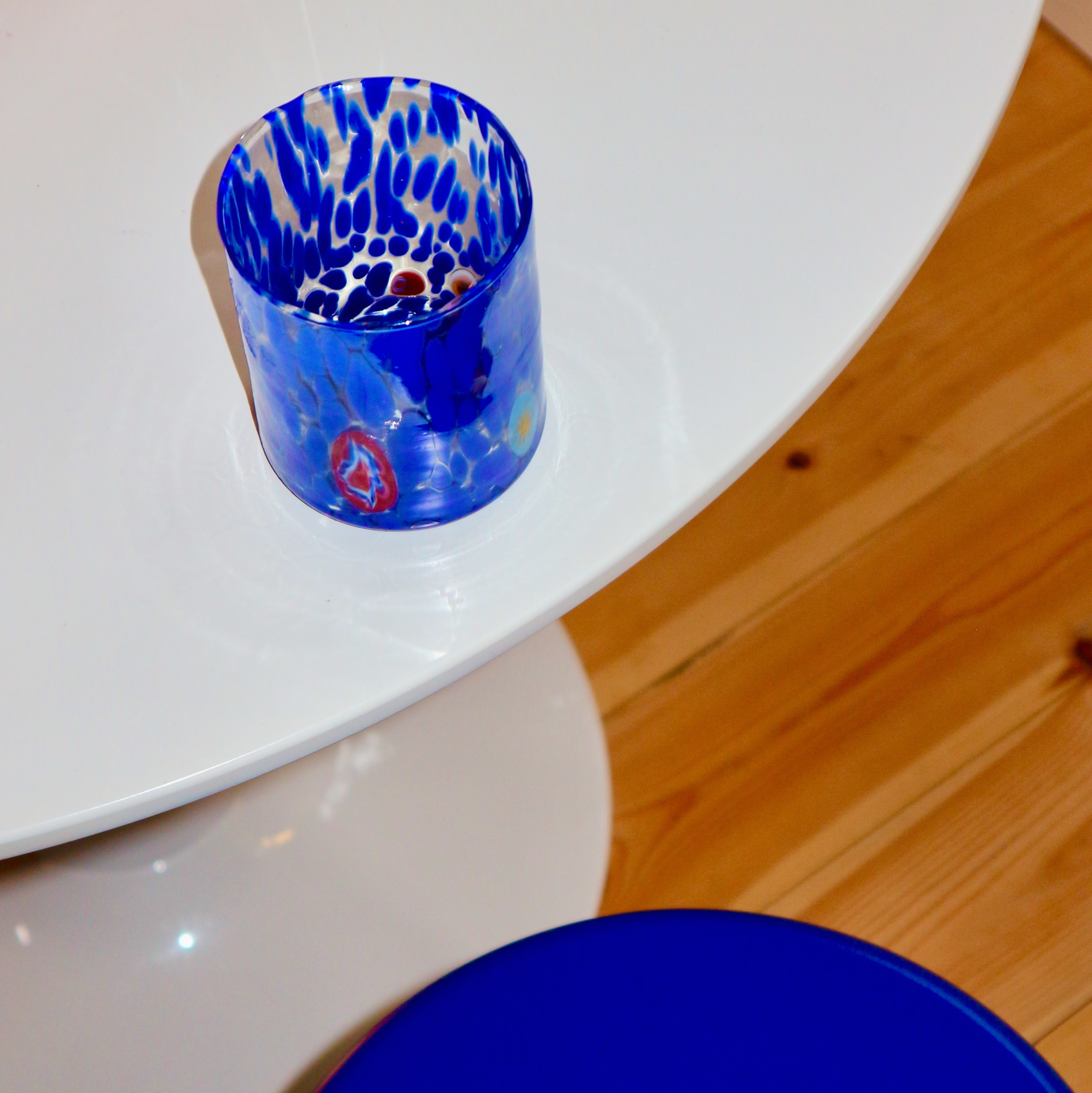 Blue Handblown Murano Glass Tumbler