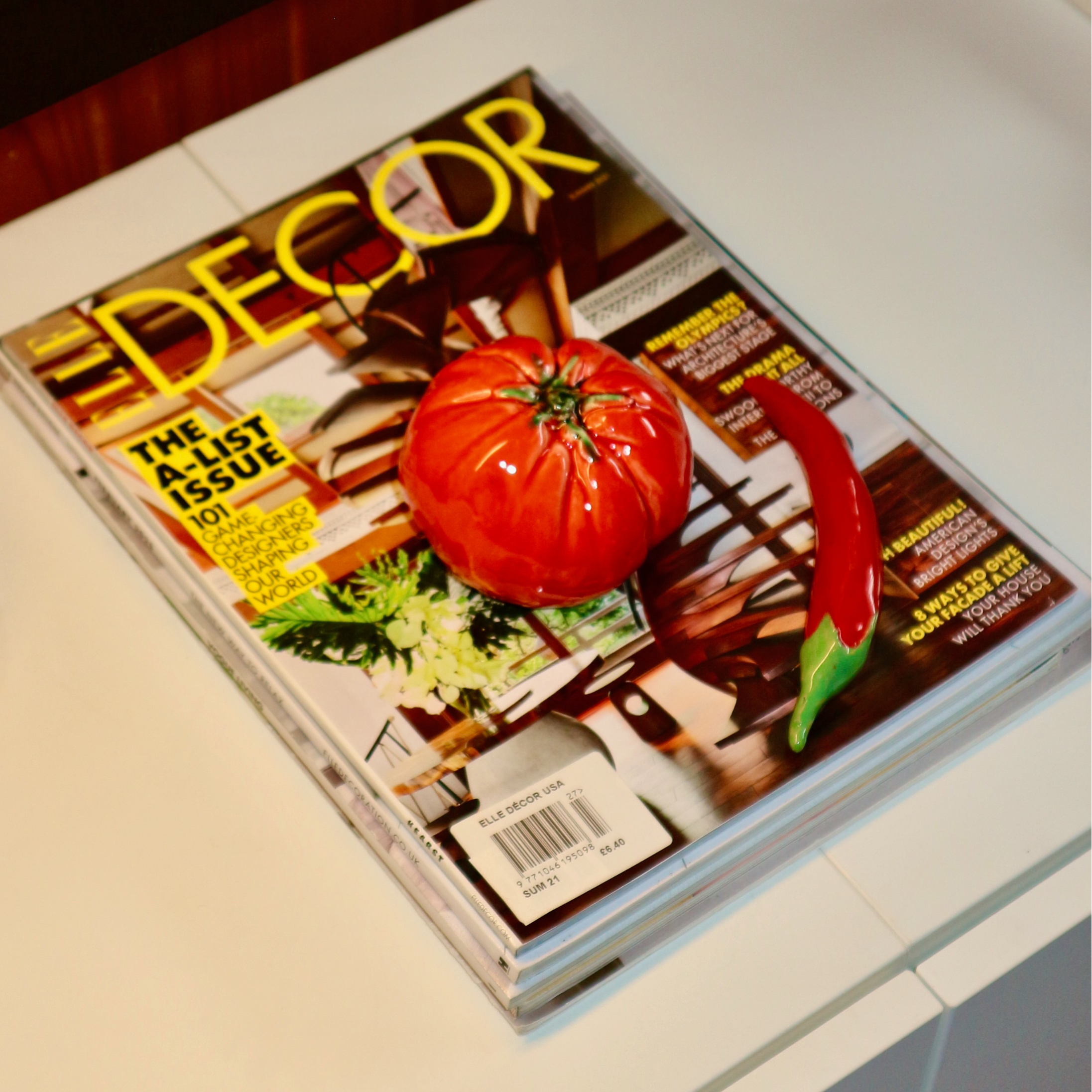 Handmade Ceramic Glazed Chilli Decorative