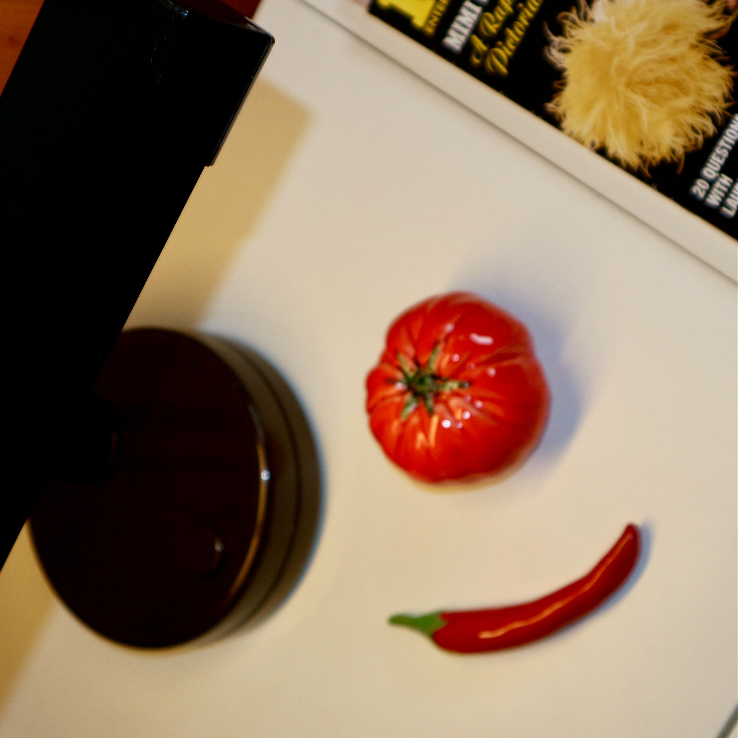 Handmade Ceramic Glazed Chilli Decorative