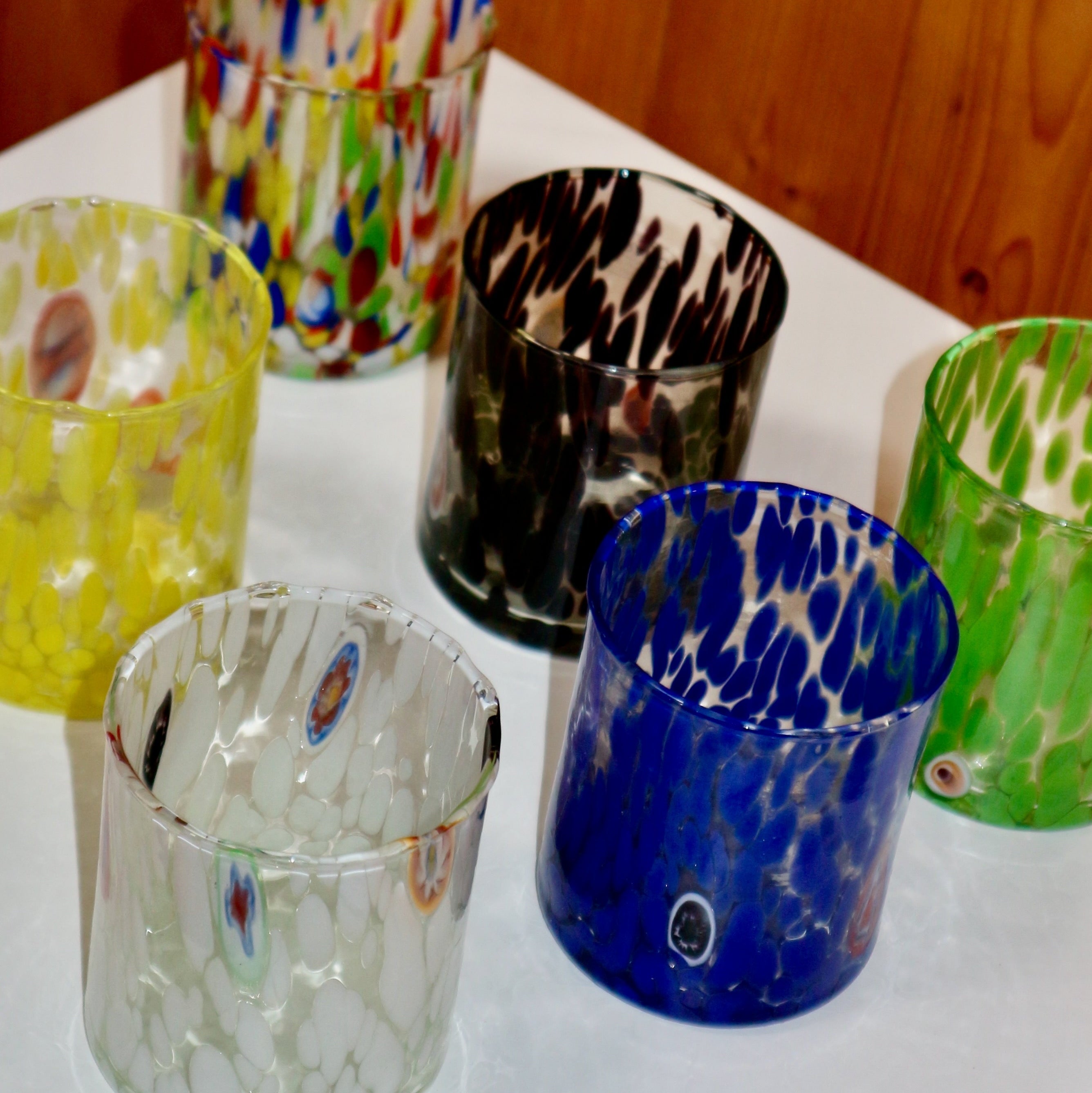 Multicolour Handblown Murano Glass Tumbler