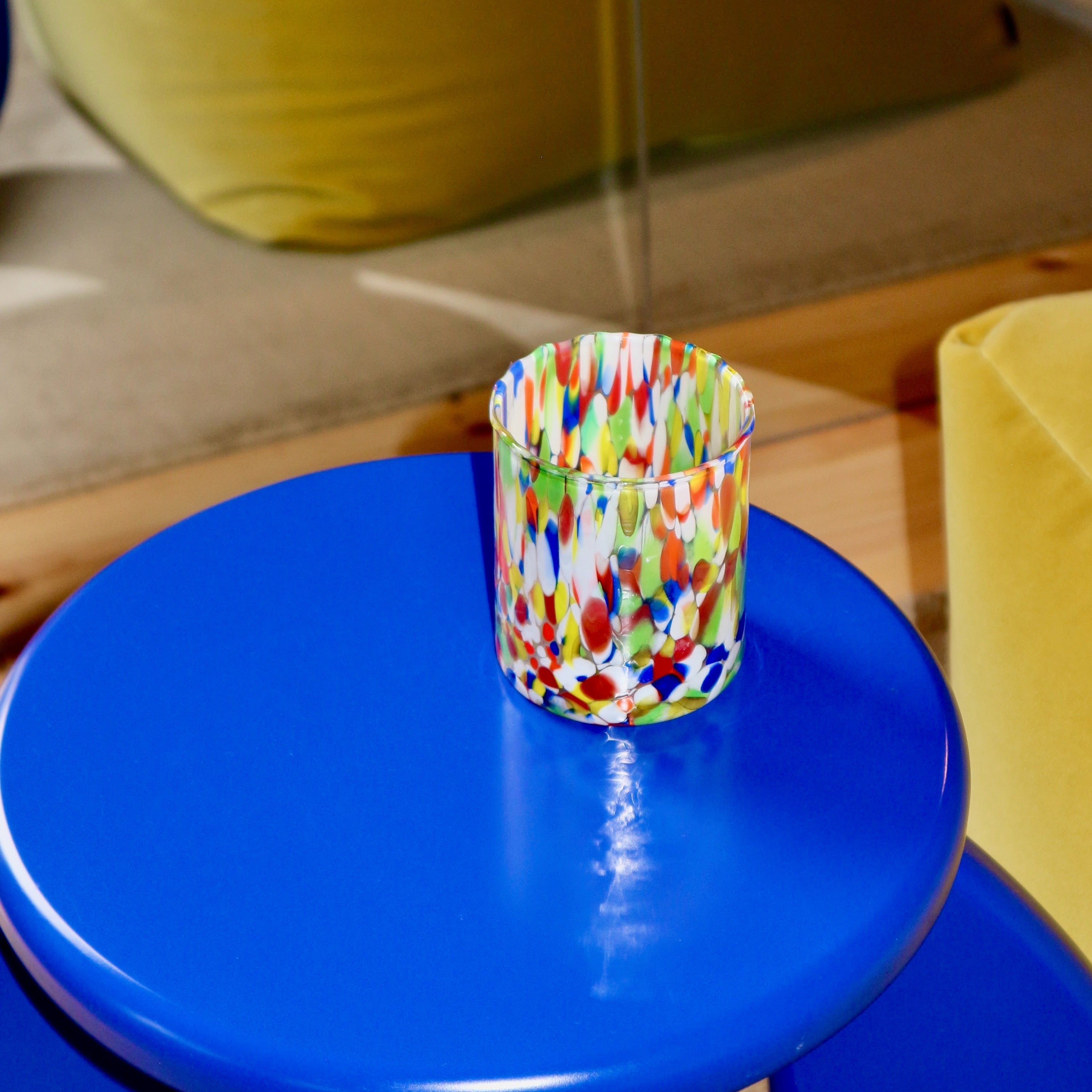 Multicolour Handblown Murano Glass Tumbler