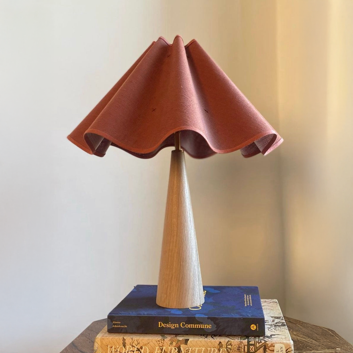 Strobe Conical Oak Lamp Base