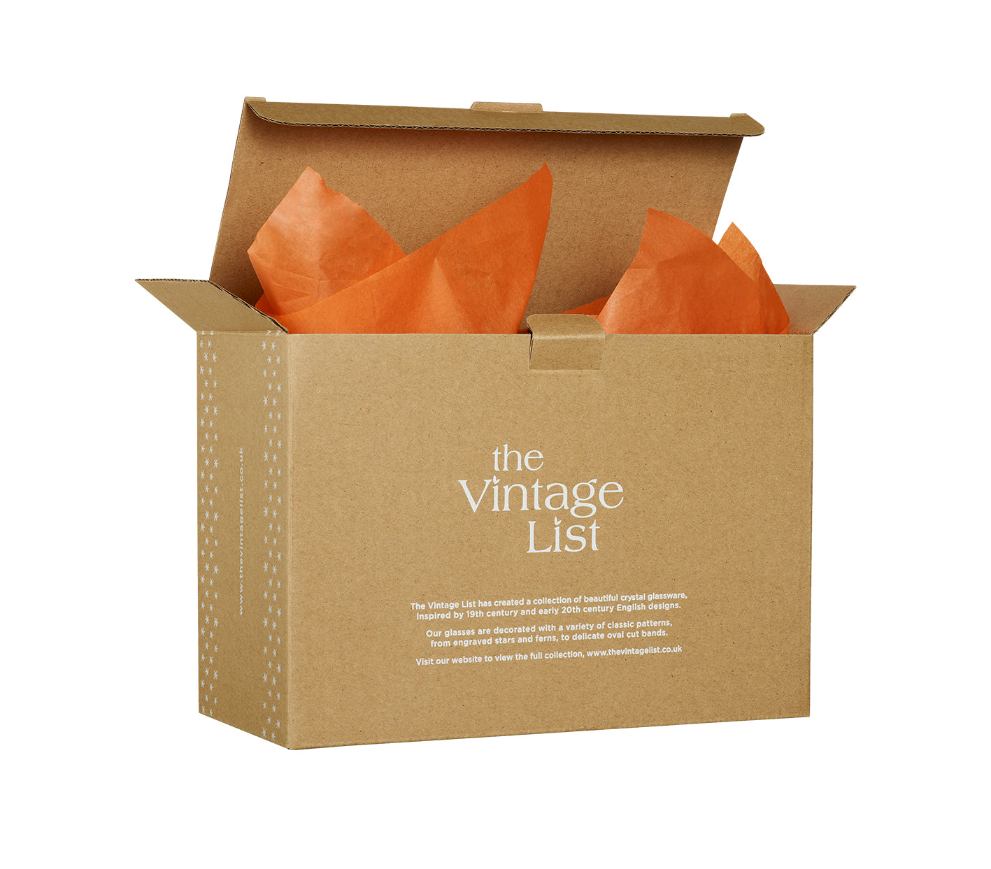 Small Crystal Vase | Engraved Stars