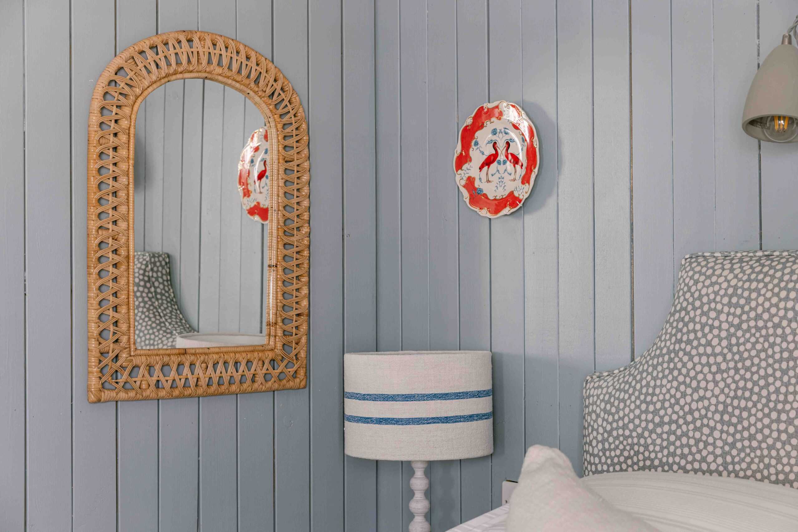 Royal Arch Rattan Mirror