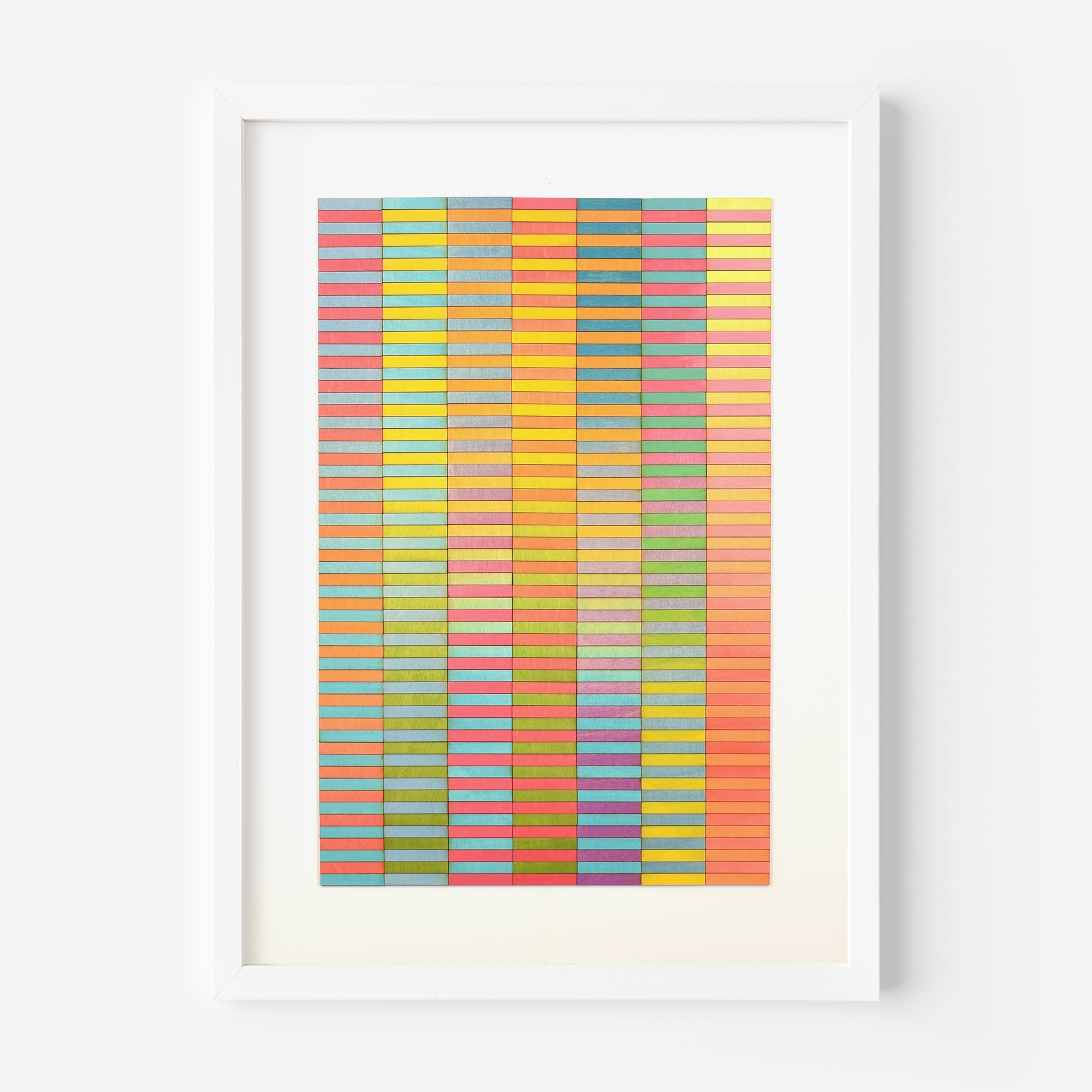 Stripe Blocks Colour Study Painting