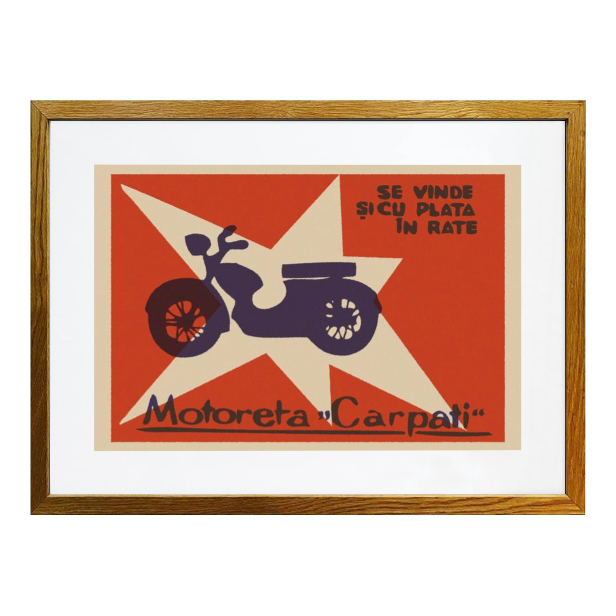 Motoreta Framed Matchbox Label Print