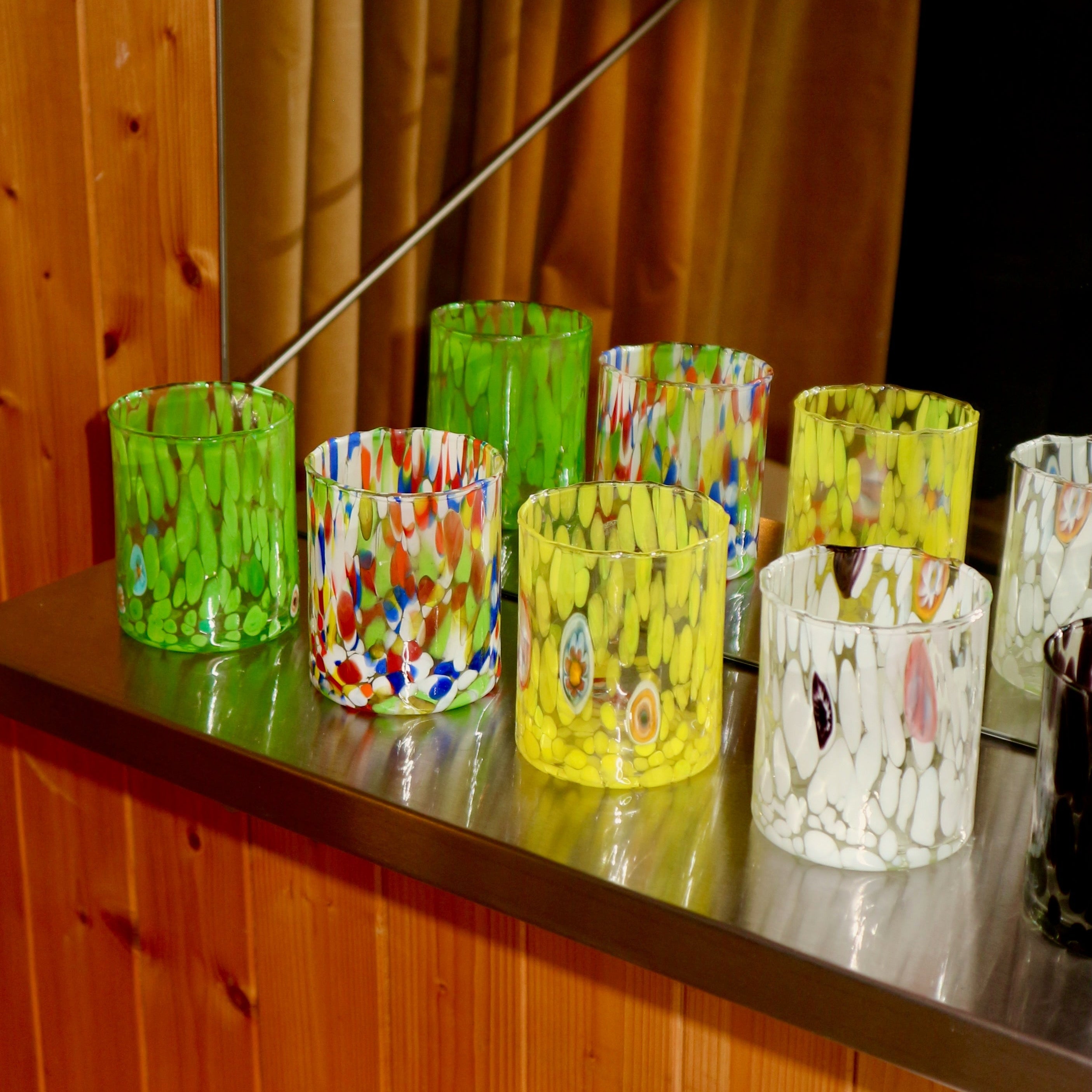 Multicolour Handblown Murano Glass Tumbler