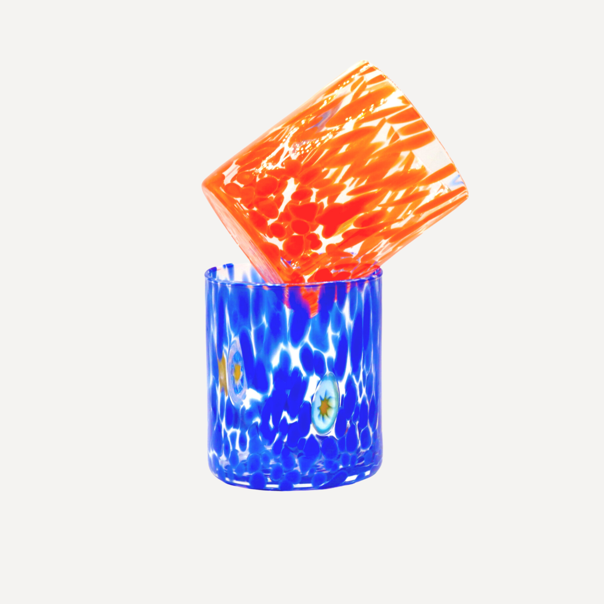 Blue Handblown Murano Glass Tumbler