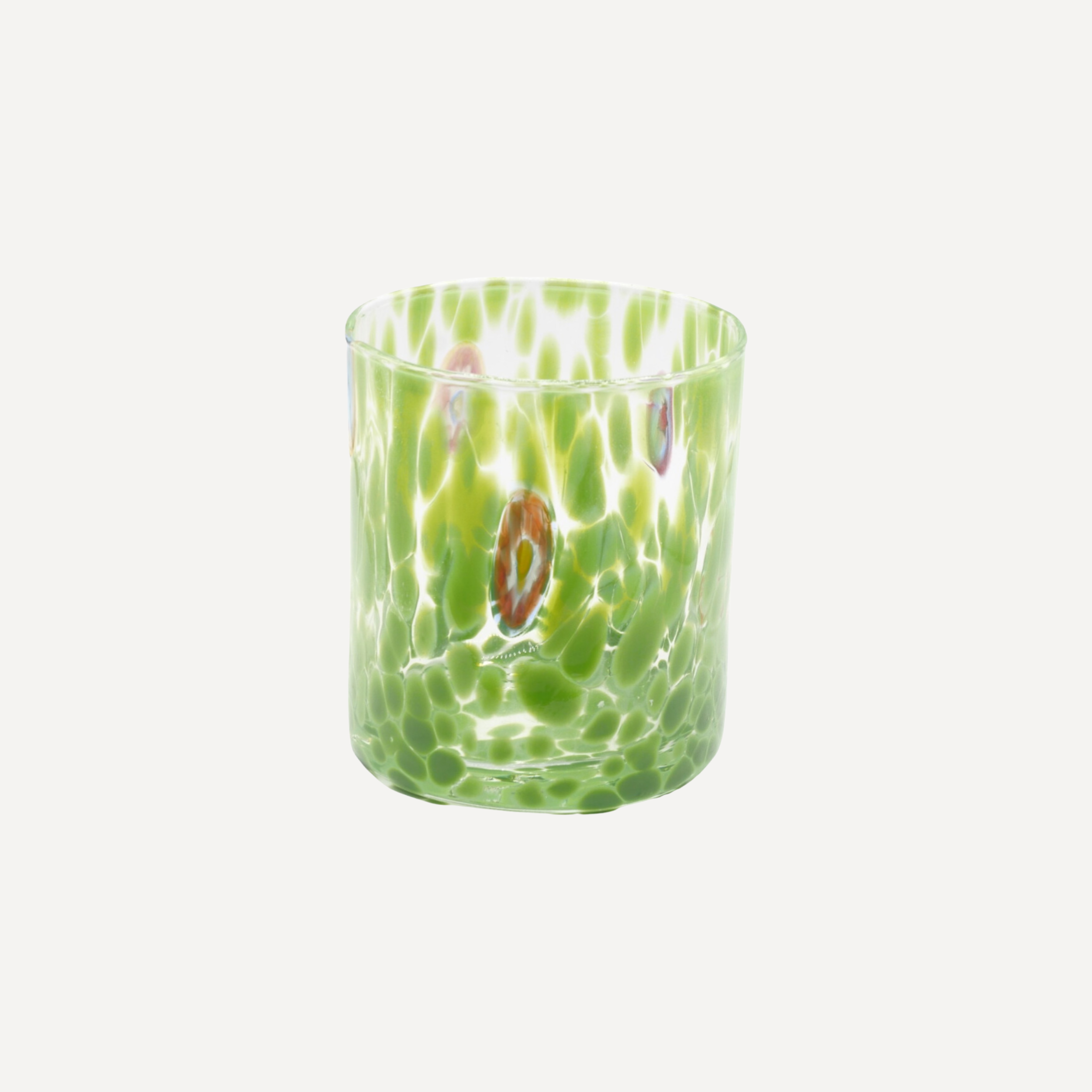 Green Handblown Murano Glass Tumbler
