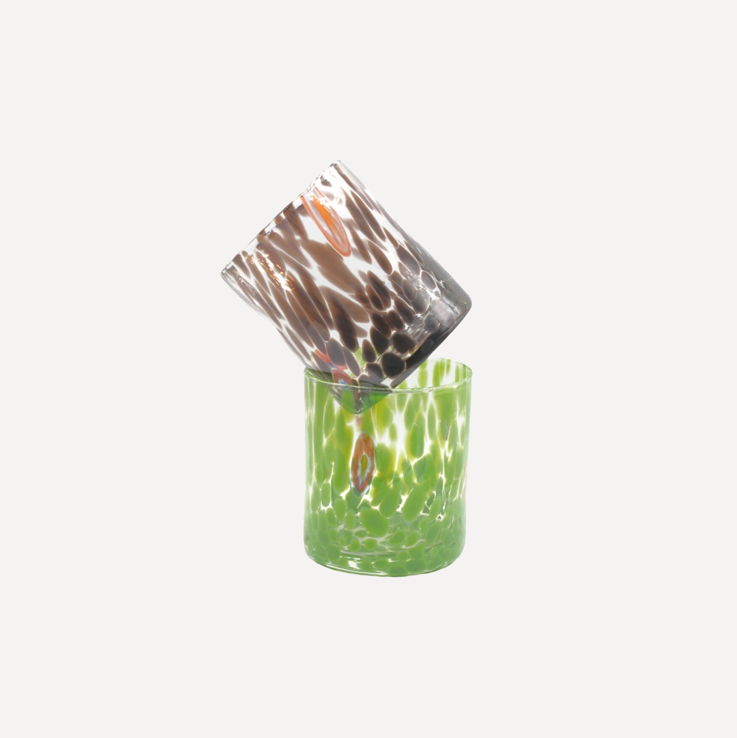Green Handblown Murano Glass Tumbler