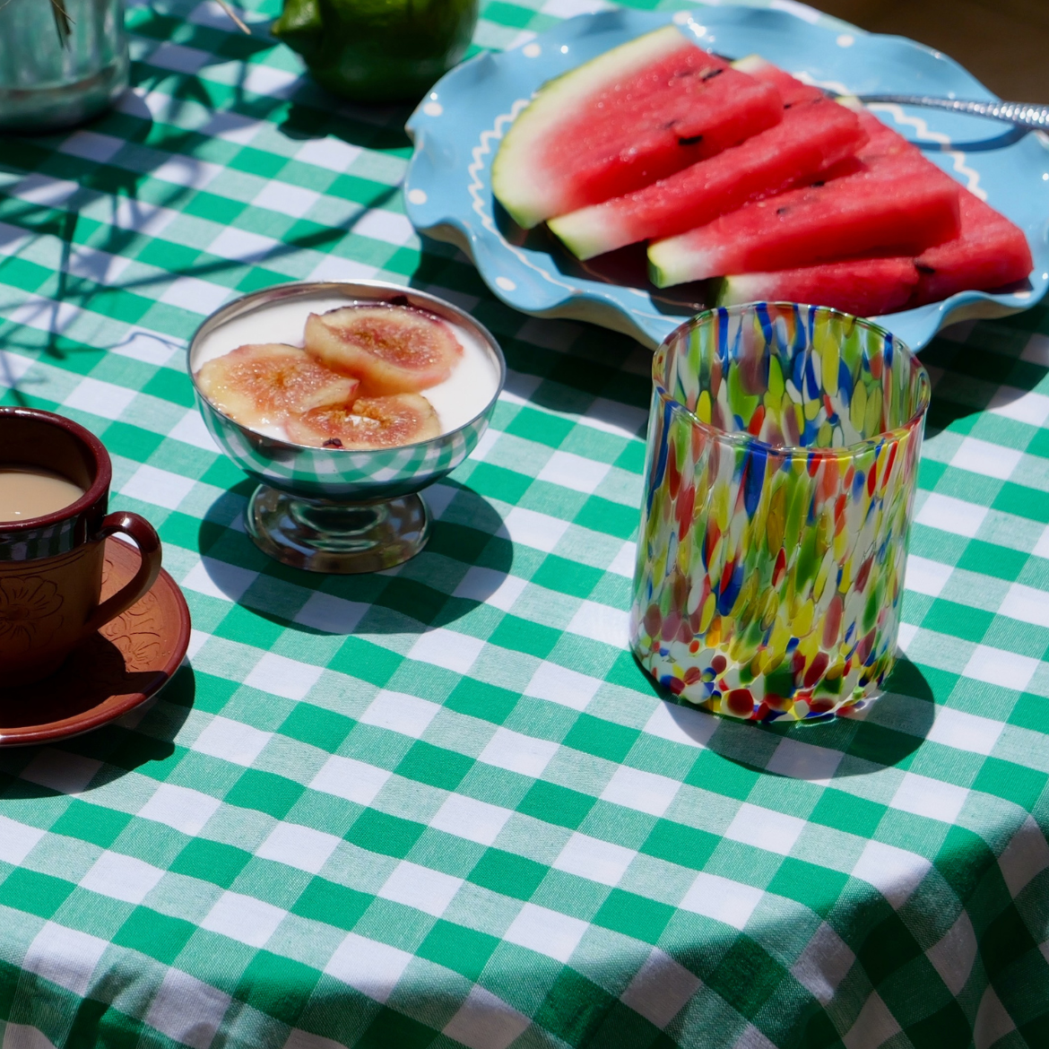 Multicolour Handblown Murano Glass Tumbler