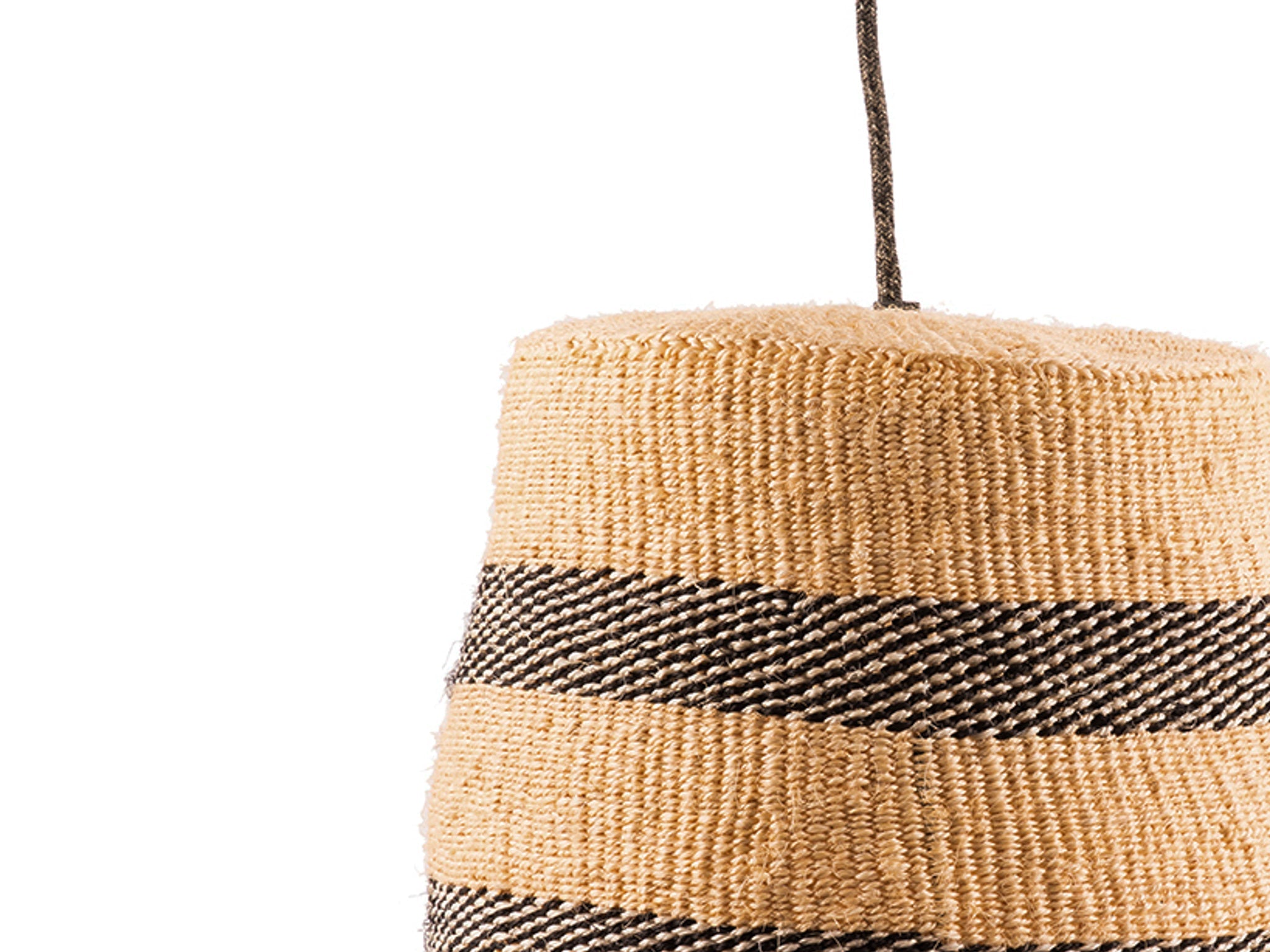 NDIPO: Black And Natural Pendant Shade