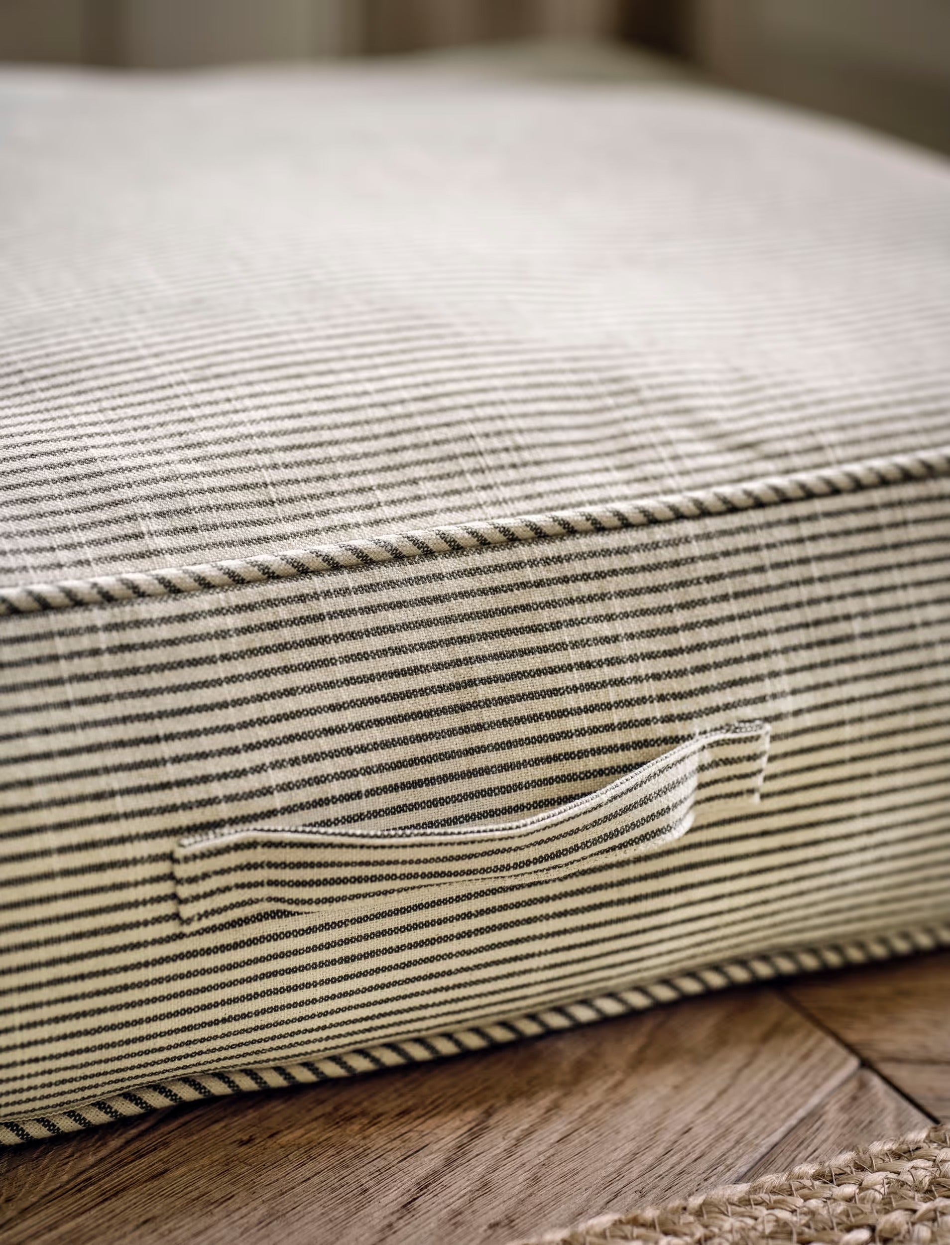 Oaklands Stripe Pet Cushion Rectangular Small Fern
