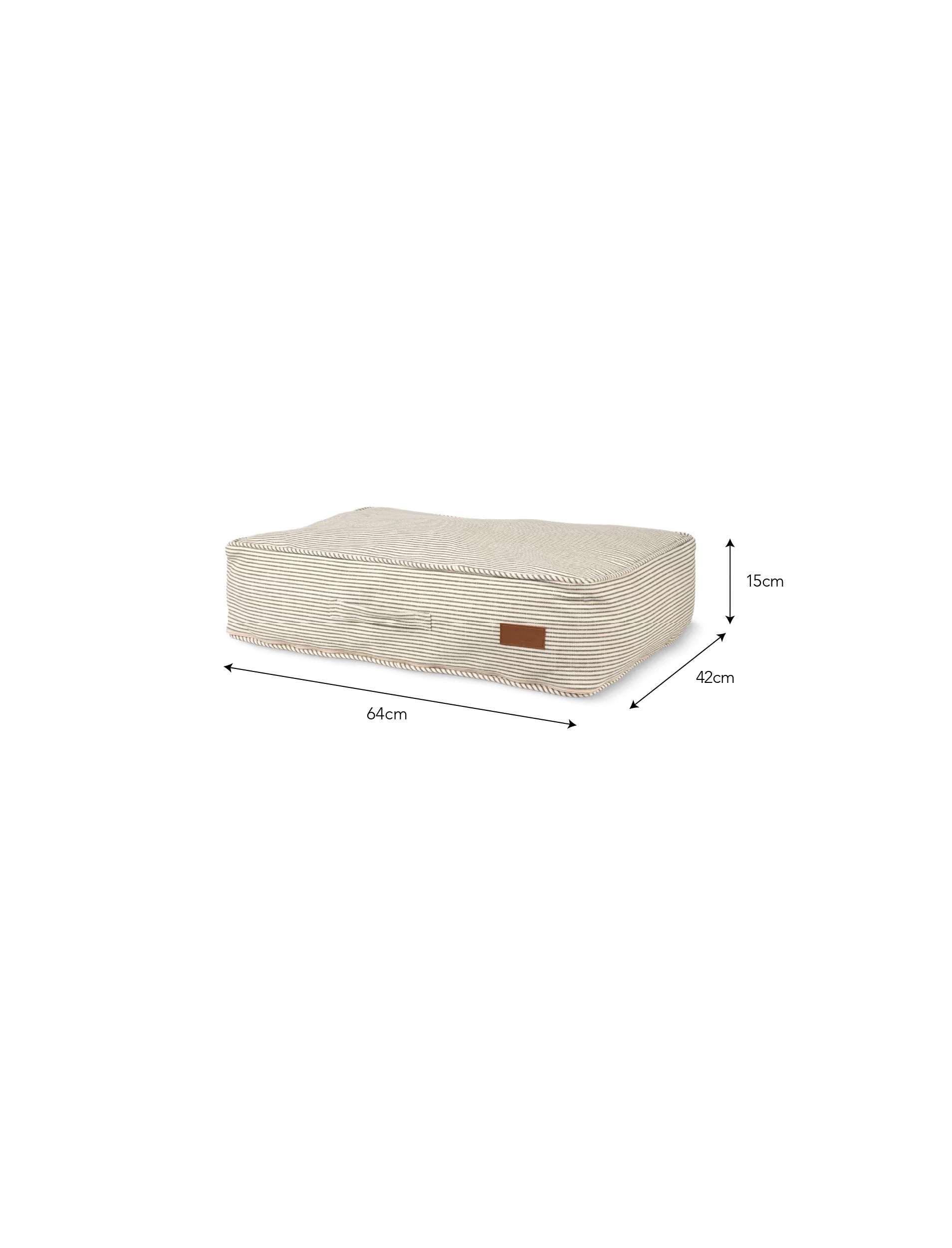 Oaklands Stripe Pet Cushion Rectangular Small Fern