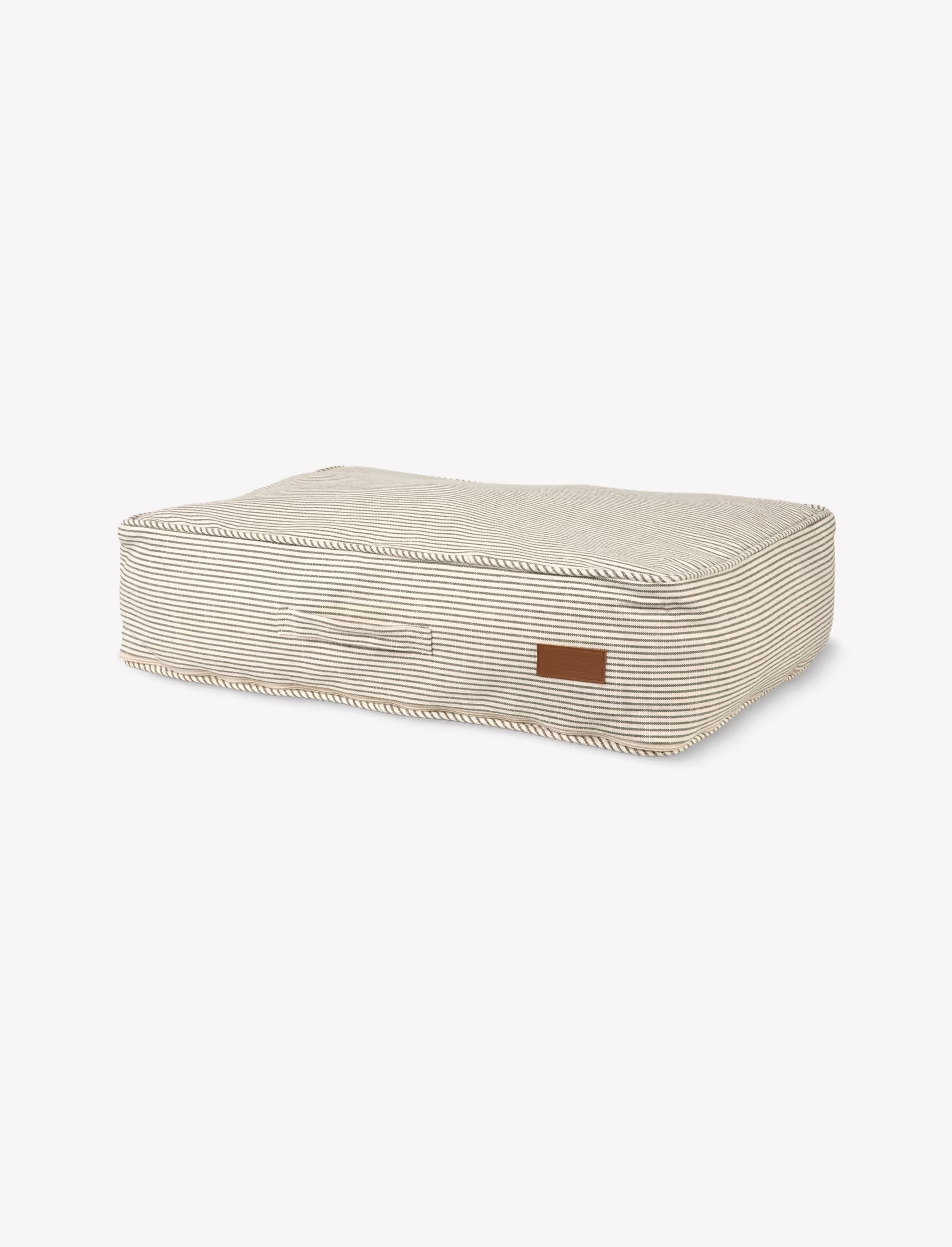 Oaklands Stripe Pet Cushion Rectangular Small Fern