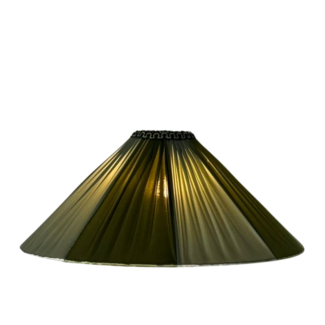 The Stripy Shade - Olive & Pistachio Pleated Lampshade / Pendant