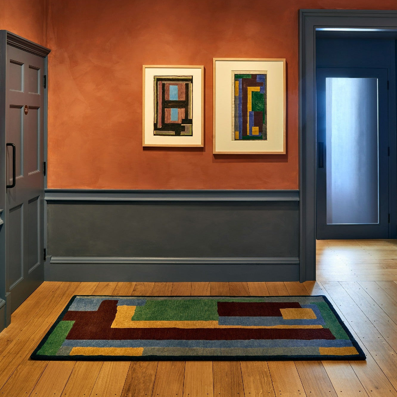 Omega Rectangles Handtufted Wool Rug | Designed by Omega Workshop