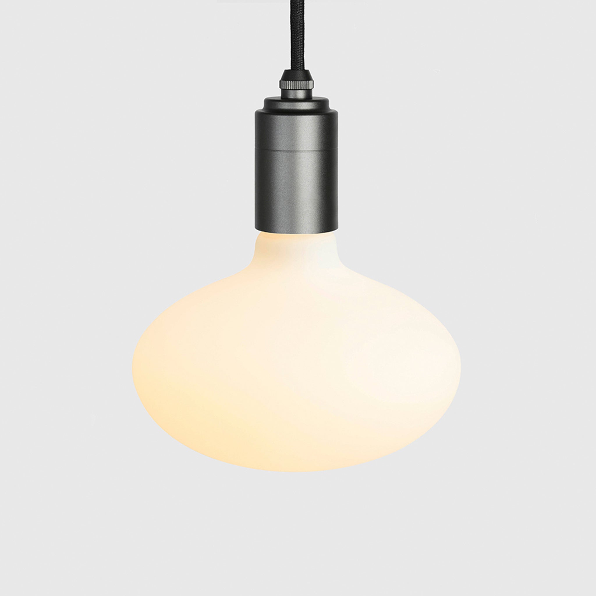 Oval Dim-to-Warm Pendant Light in Graphite