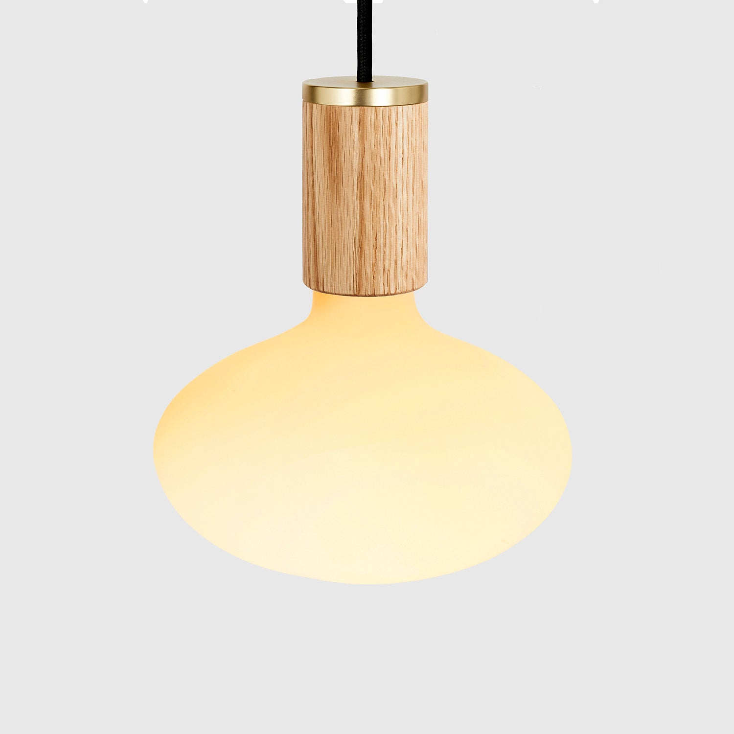 Oval Dim-to-Warm Pendant Light in Oak