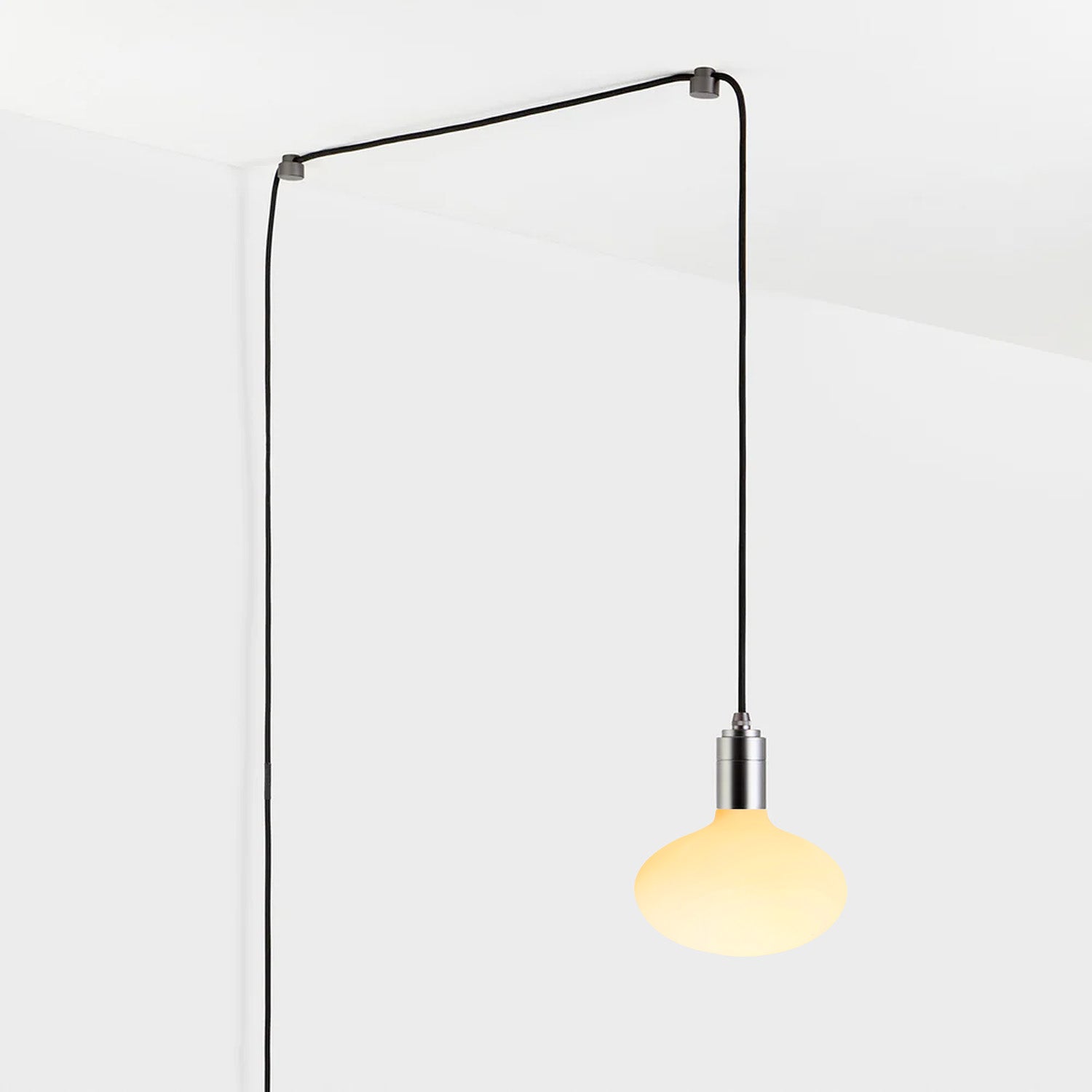 Oval Dim-to-Warm Plug-In Pendant in Graphite