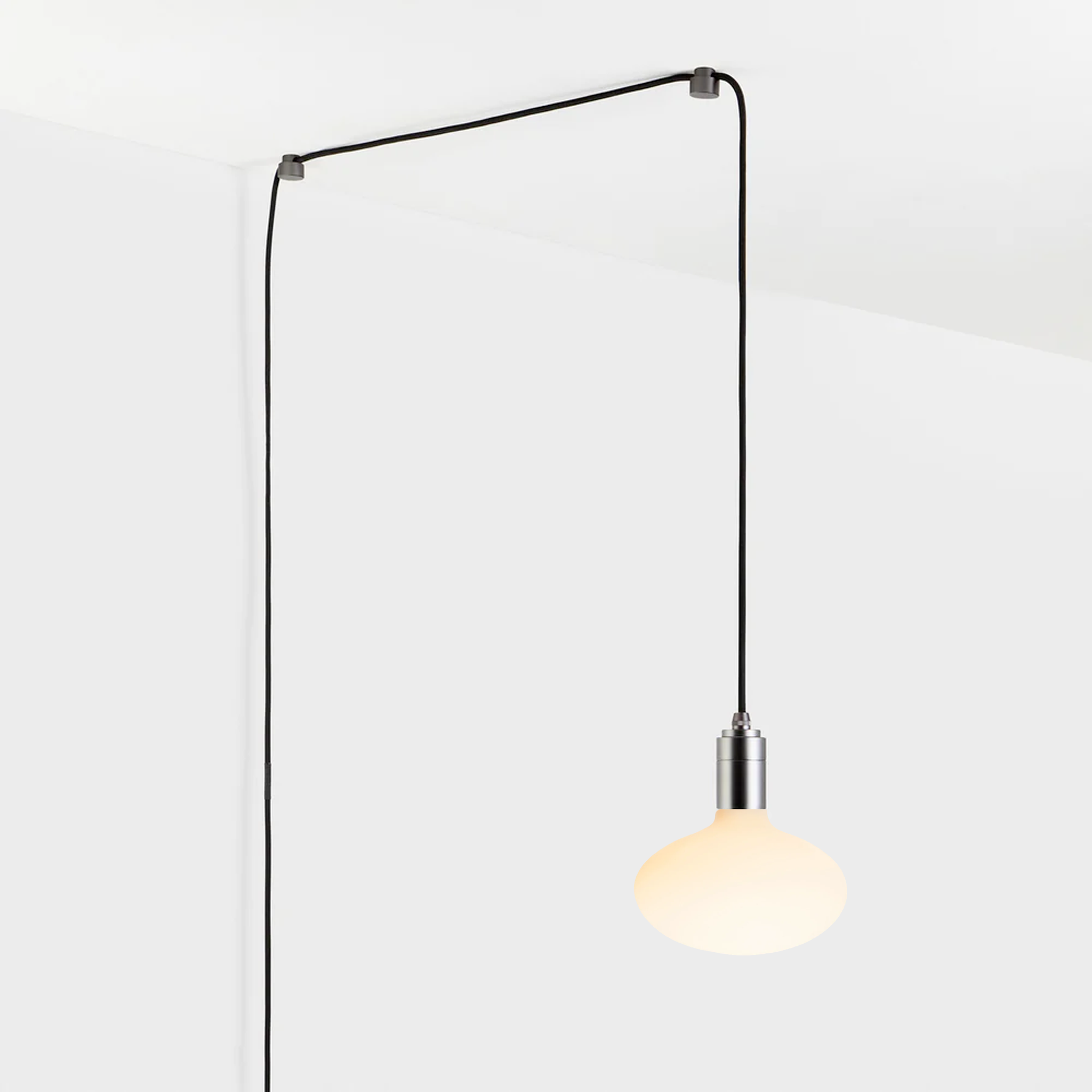 Oval Dim-to-Warm Plug-In Pendant in Graphite