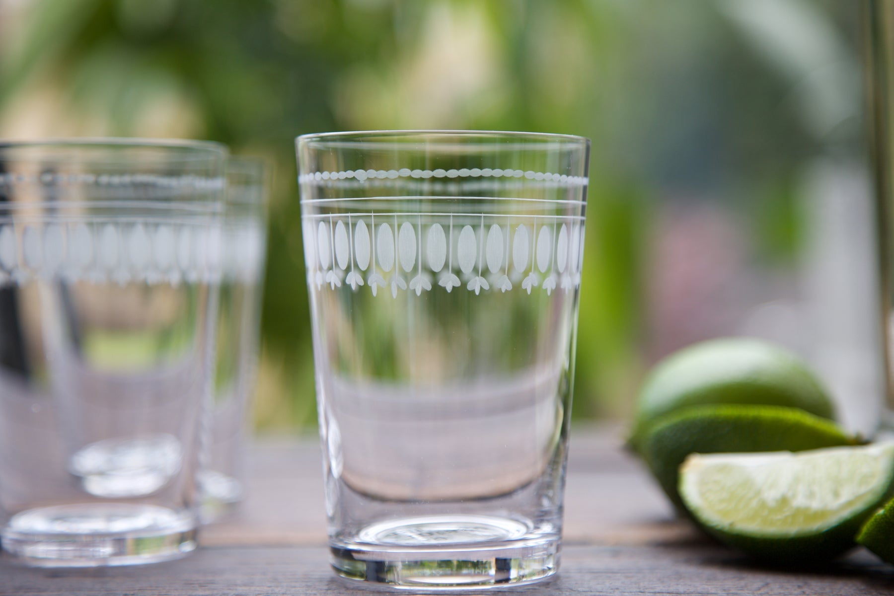 Crystal Tumblers | Engraved Ovals | Set of 6