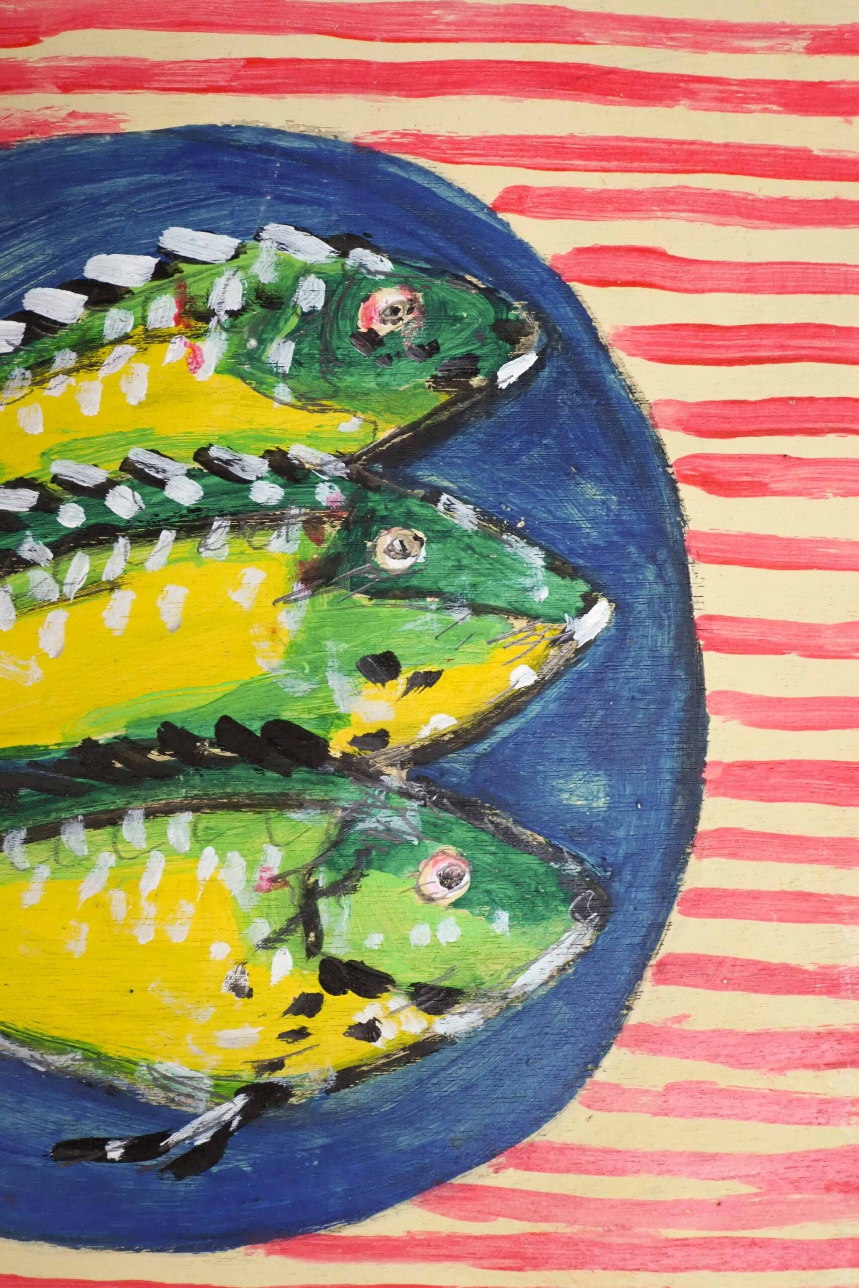 Oil on Board Fish Painting