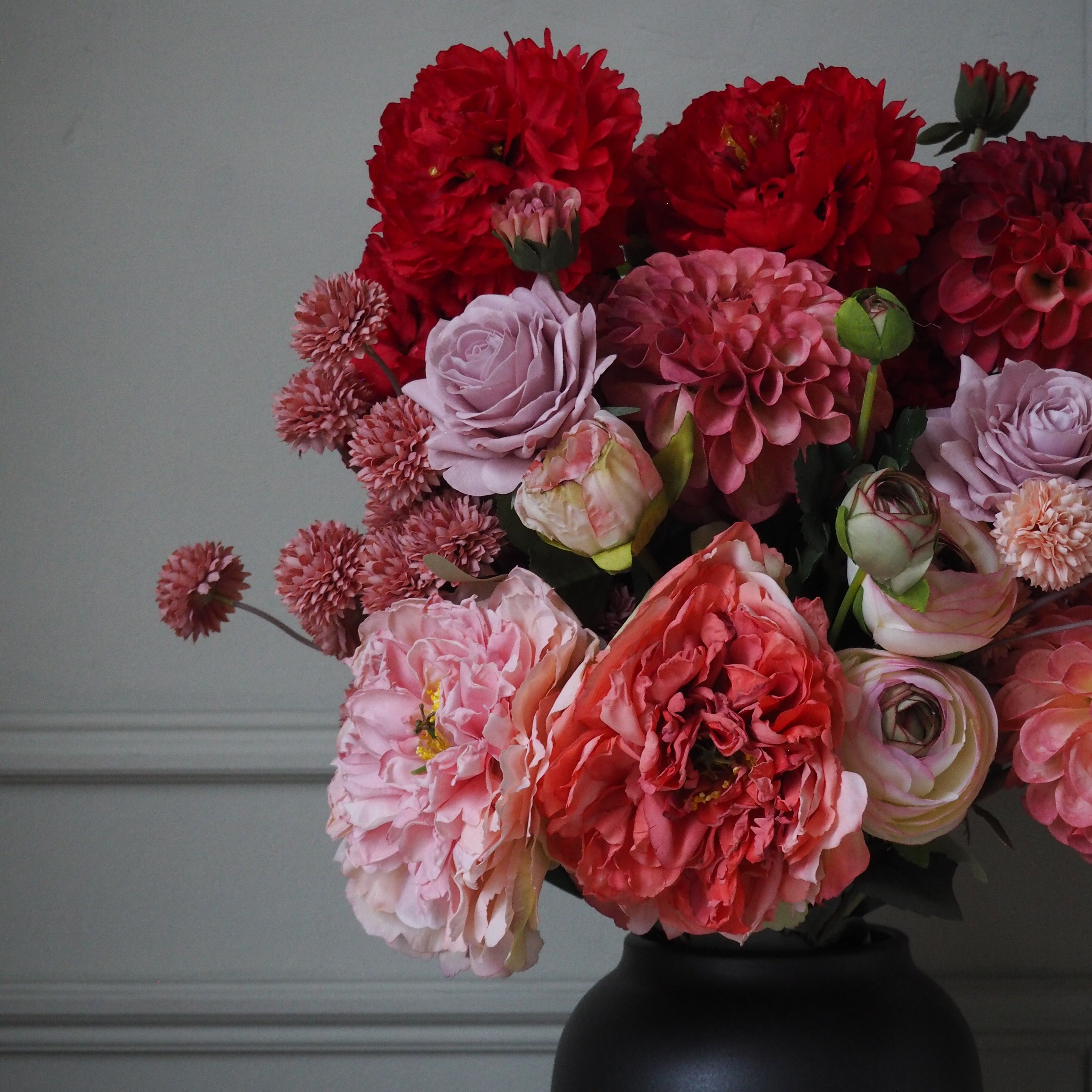 The Forever | Reds & Pinks | Faux Flower Arrangement